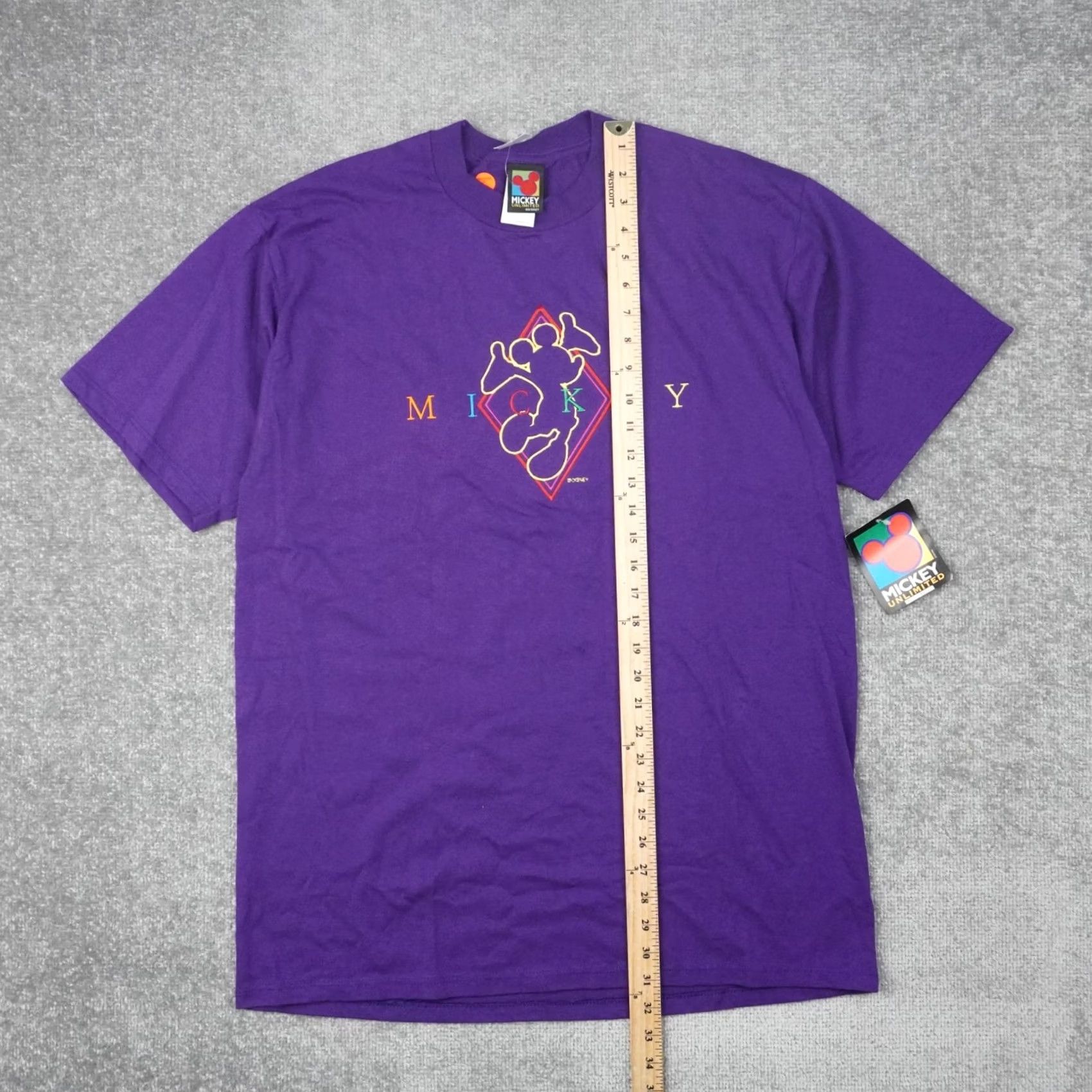 Disney Vintage Mickey Mouse Shirt Adult XL Purple S/S Embroidered Cotton Disney Men A41 Size US XL / EU 56 / 4 - 3 Thumbnail
