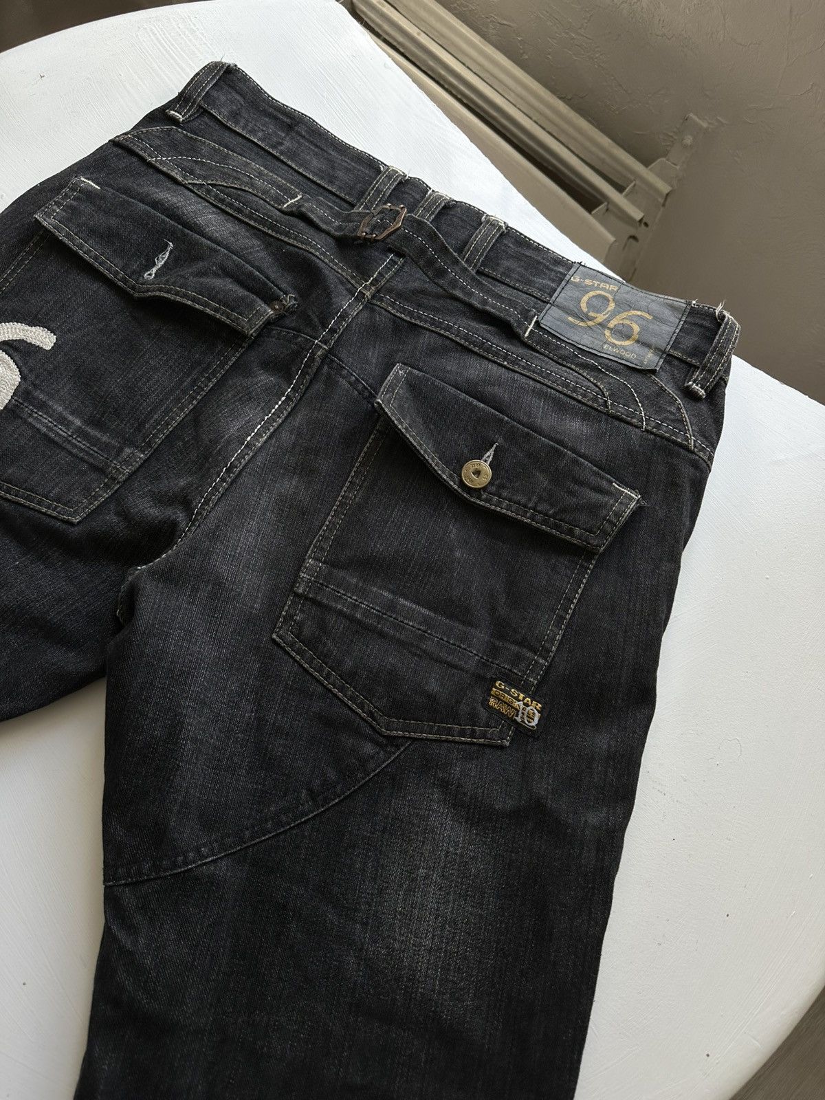 G-Star × Vintage G-STAR RAW 96 JEANS RARE VINTAGE HAFT OVERSIZE Size US 36 / EU 52 - 4 Thumbnail