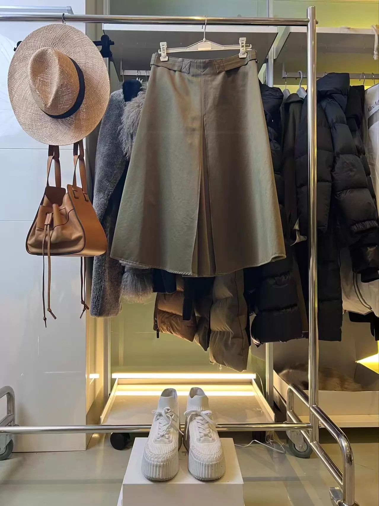 Marni Marni Khaki A-line Cotton Skirt 40 New Flattering Size 27" / US 4 / IT 40 - 1 Thumbnail