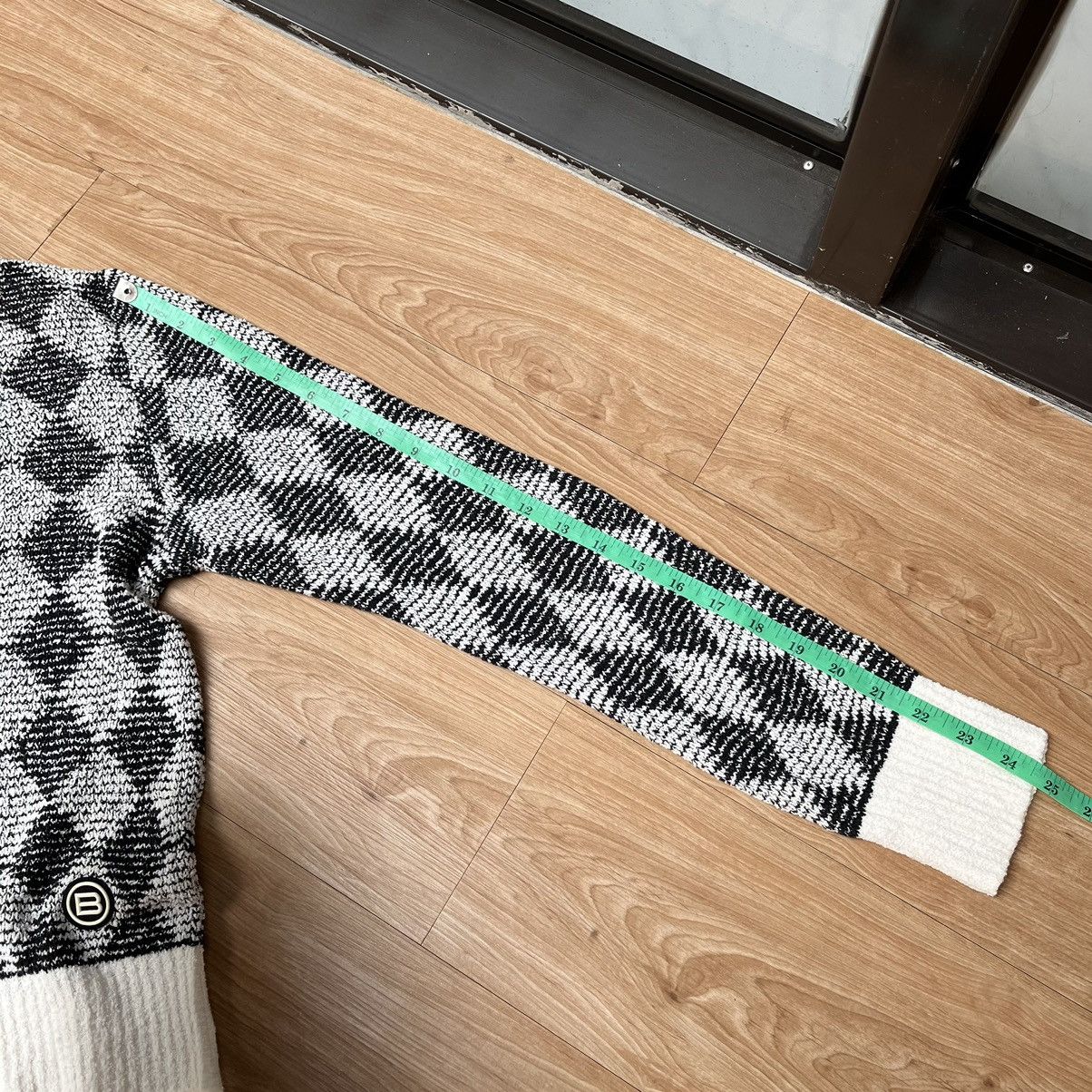 Balenciaga × Vintage Balenciagaa Paris Vintage Knitwear Big Logo Argyle Patern Size L / US 10 / IT 46 - 12 Thumbnail