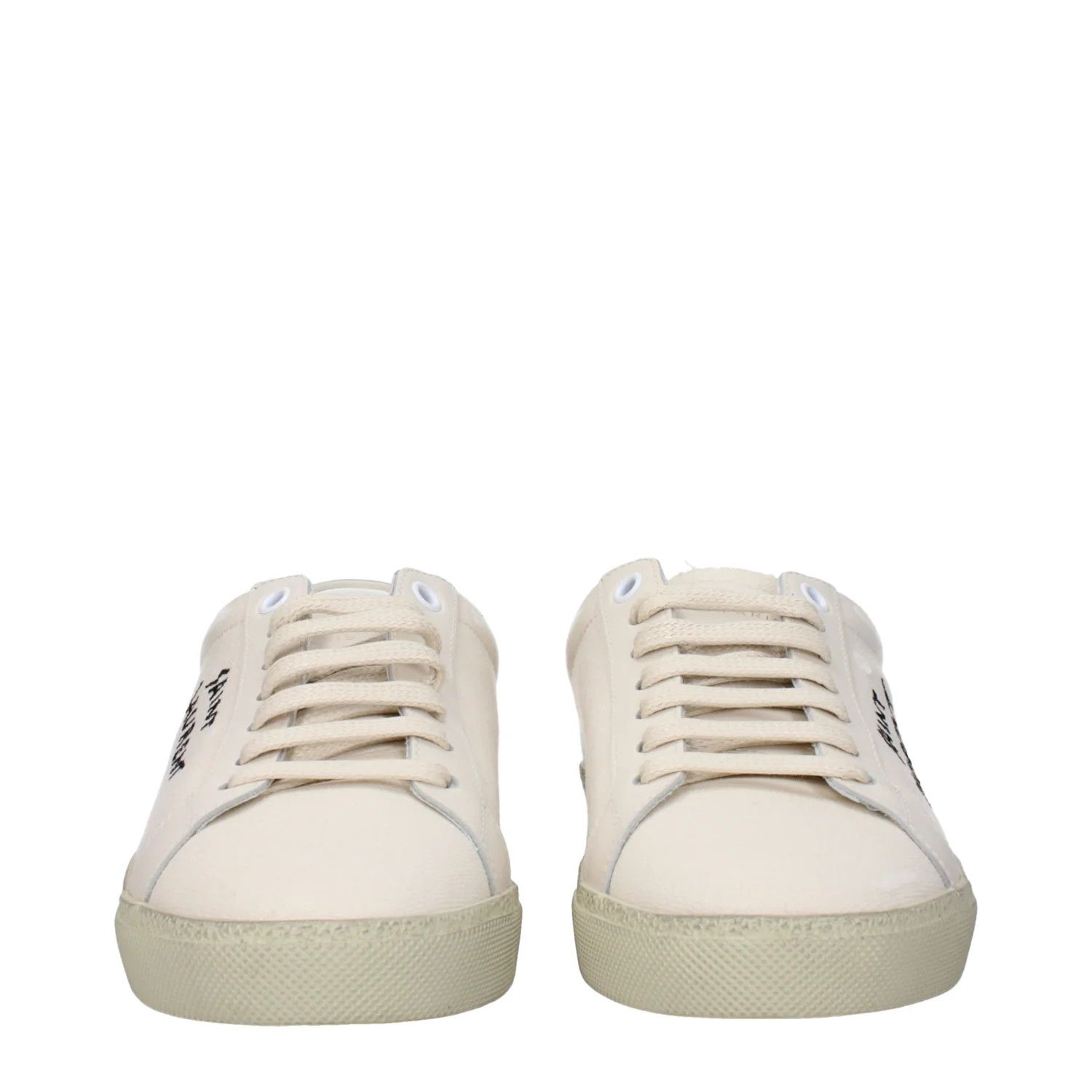 Saint Laurent Paris ob1o1e1124 Fabric Sneakers in Beige Size US 8 / IT 38 - 3 Thumbnail