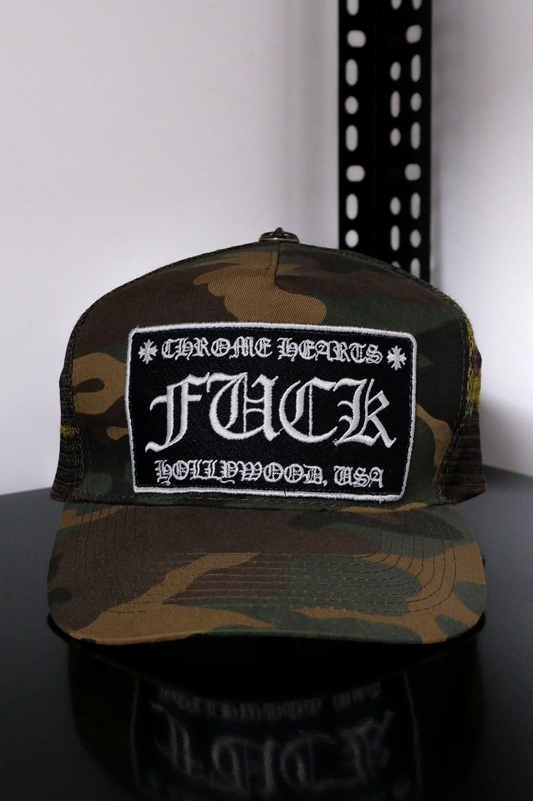 Chrome Hearts Vintage Otto Chrome Hearts Camo Trucker Hat Size ONE SIZE - 2 Thumbnail