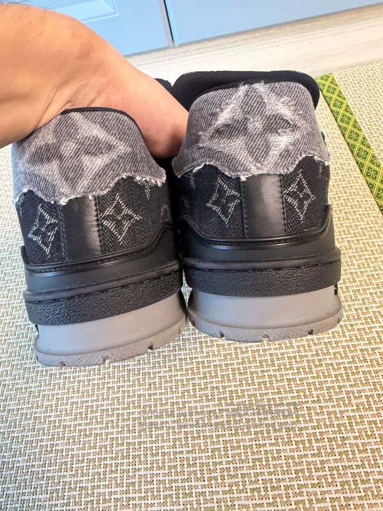 Louis Vuitton Louis Vuitton Black Sabotage Denim Full Print Skateboard S Size US 7 / EU 40 - 4 Thumbnail