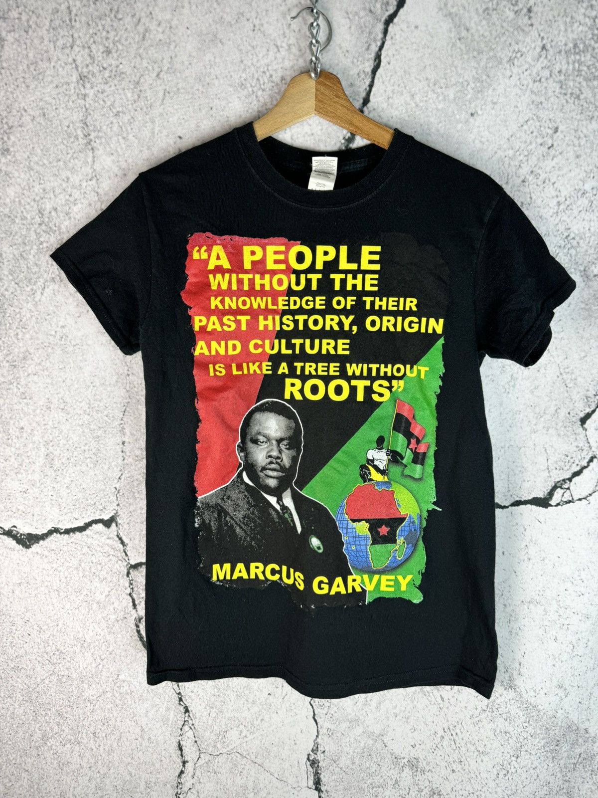Vintage Marcus Garvey vintage 00s Rastafarian rare tee tshirt Size US S / EU 44-46 / 1 - 1 Thumbnail