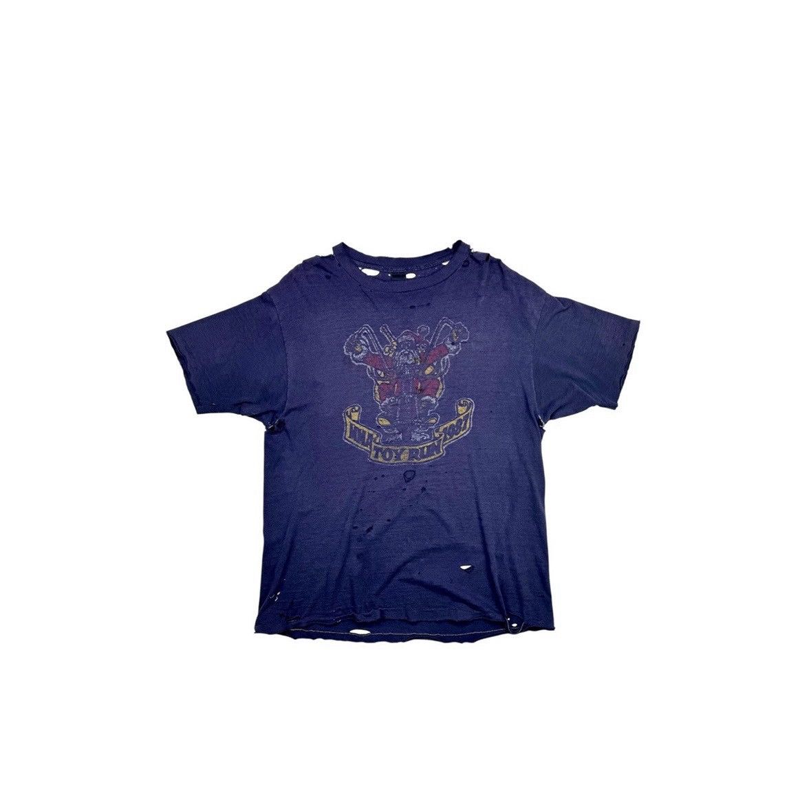 Vintage VINTAGE 1987 THRASHED FADED T-SHIRT Size US L / EU 52-54 / 3 - 1 Thumbnail