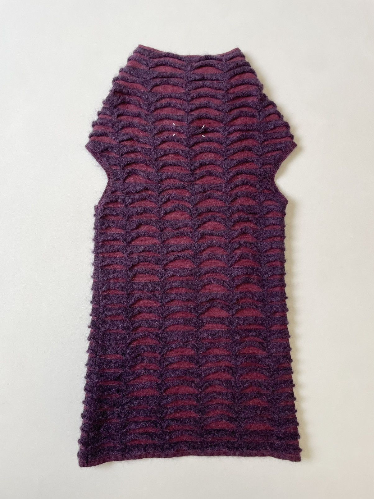 Maison Margiela A/W 10 3D Scalloped Mohair Midi Dress Size S / US 4 / IT 40 - 1 Thumbnail