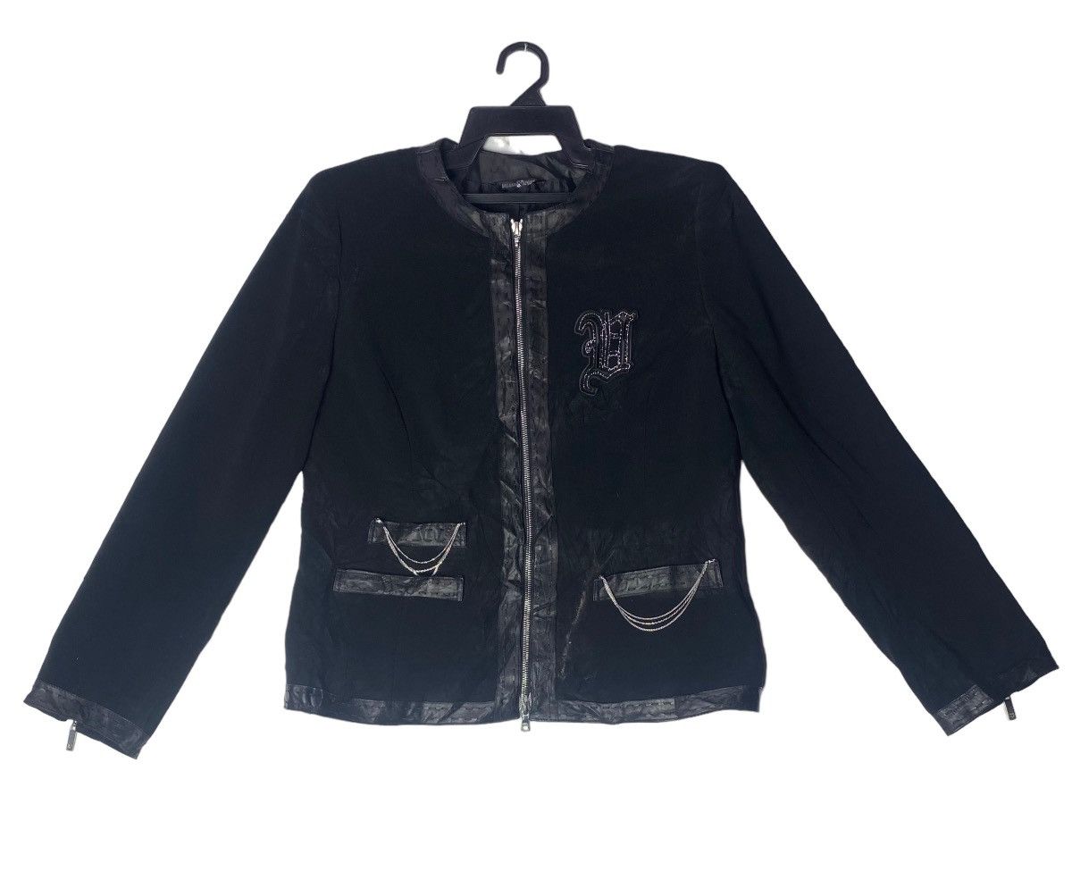 image of VTG 90's Valenza Sport Leather Part Jacket in Black, Women's (Size Small)