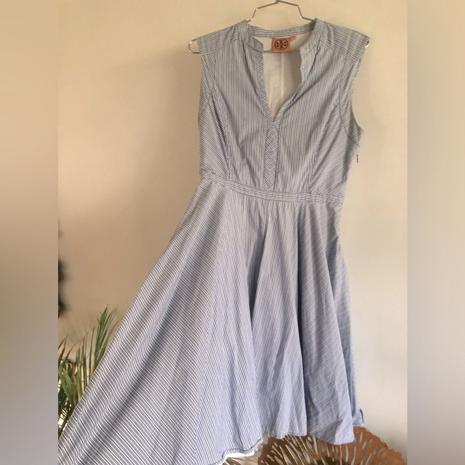 Tory Burch Tori Burch striped dress in blue and white. Size S / US 4 / IT 40 - 1 Thumbnail