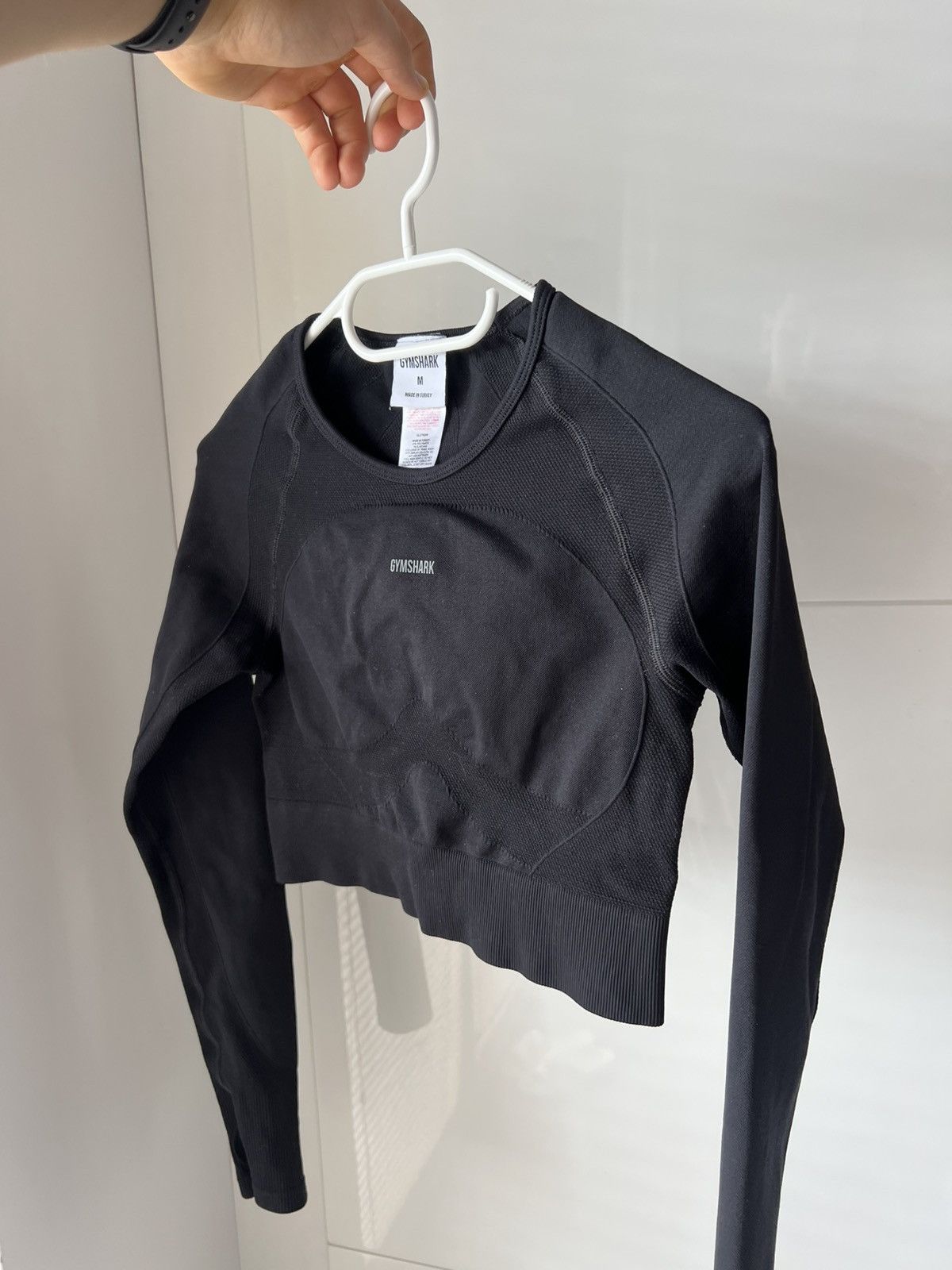 Gymshark ‼️Gymshark Womans Long Sleeve Onyx Straight Fit Gym Top‼️ Size M / US 6-8 / IT 42-44 - 1 Thumbnail
