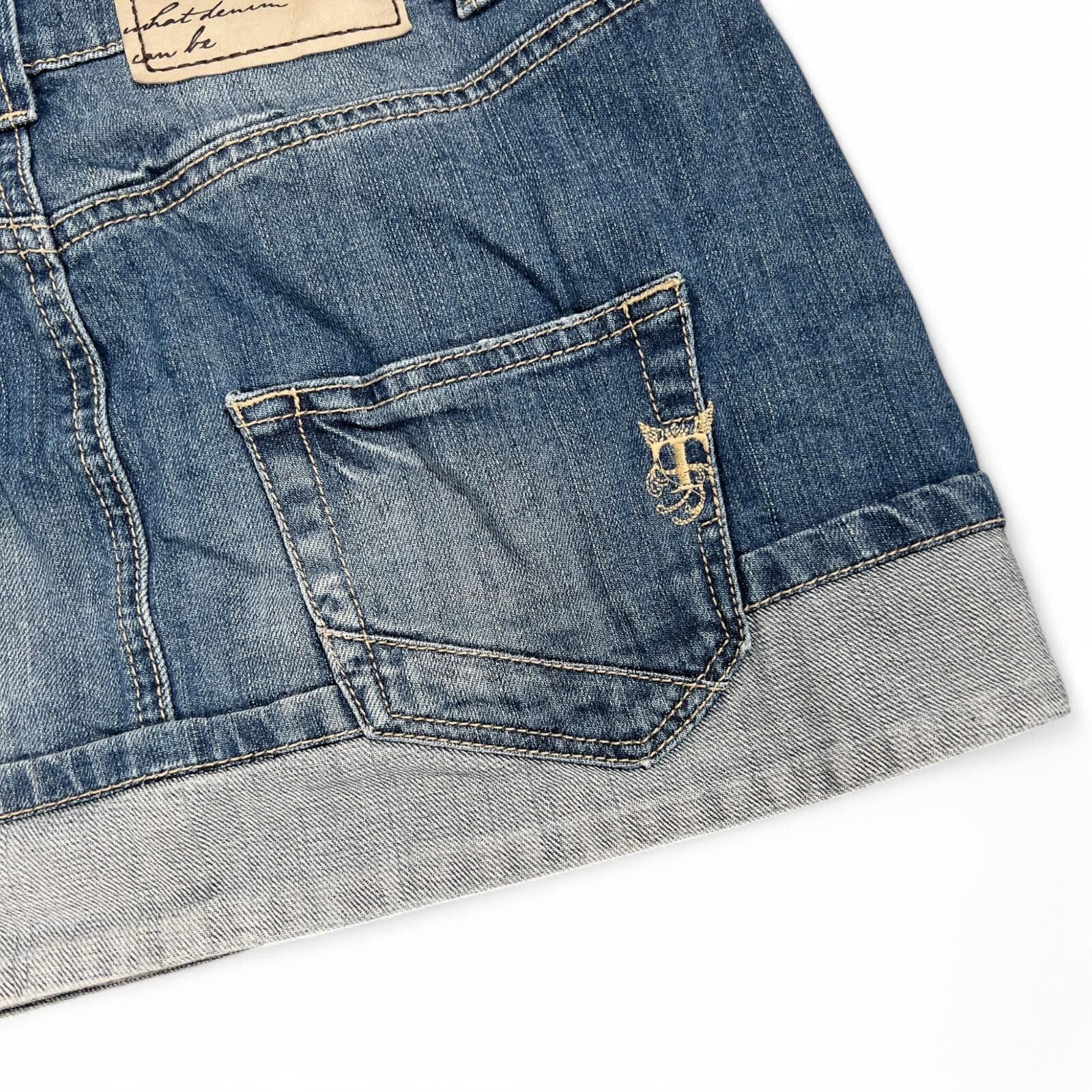 Other Vintage TOY G Denim Mini Skirt Size 28 Y2K Italy Size 27" / US 4 / IT 40 - 7 Thumbnail