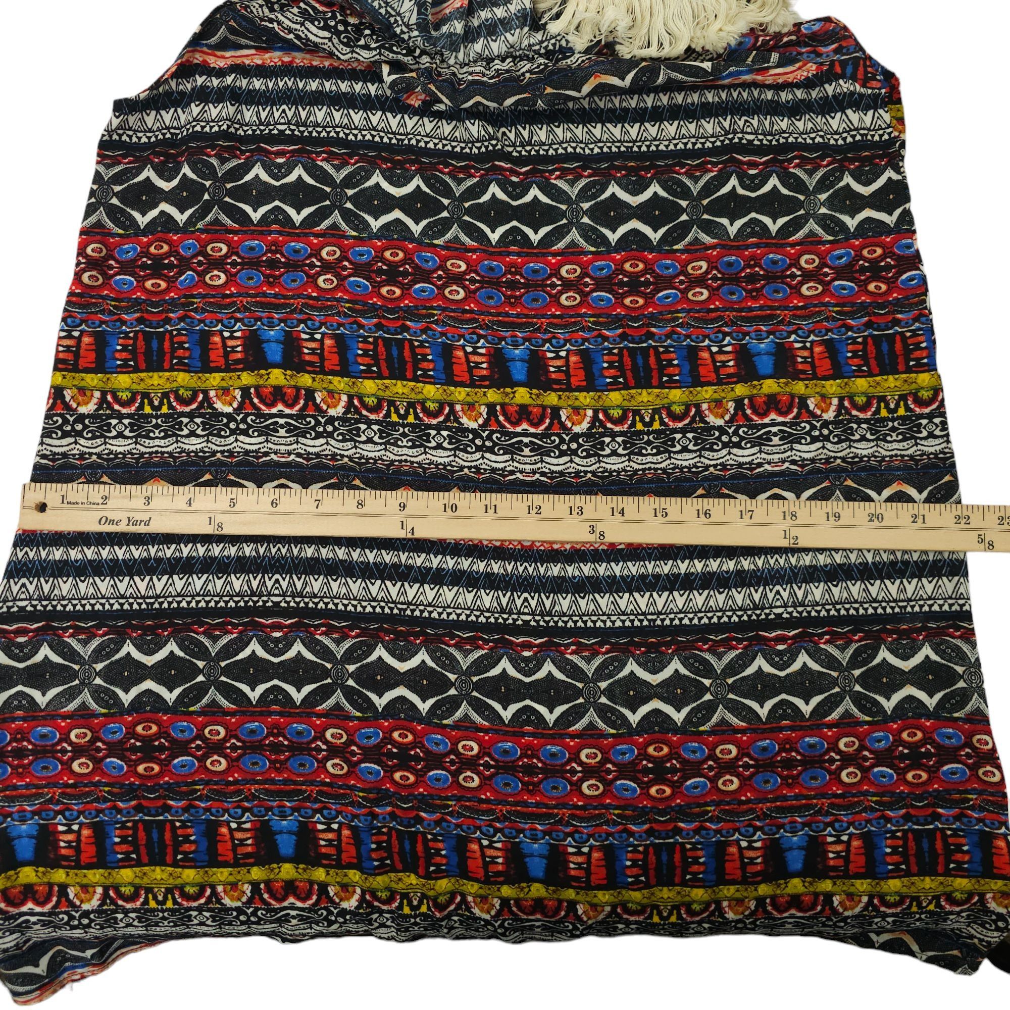 Other Yahada Tribal Geometric Boho Mini Dress Womens S Fringe Size S / US 4 / IT 40 - 10 Thumbnail