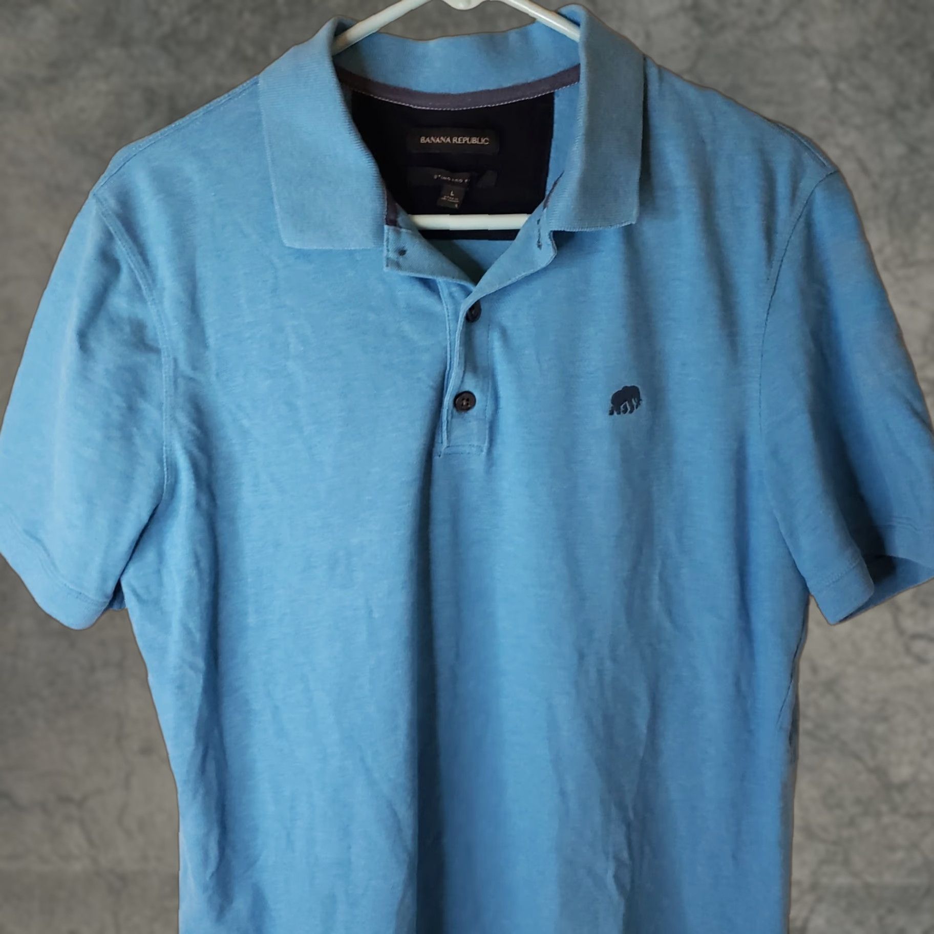 Banana Republic Banana Republic Polo Shirt Men L Blue Short Sleeve Pique Stretch Regular Fit Golf casual Modern Size US L / EU 52-54 / 3 - 1 Thumbnail