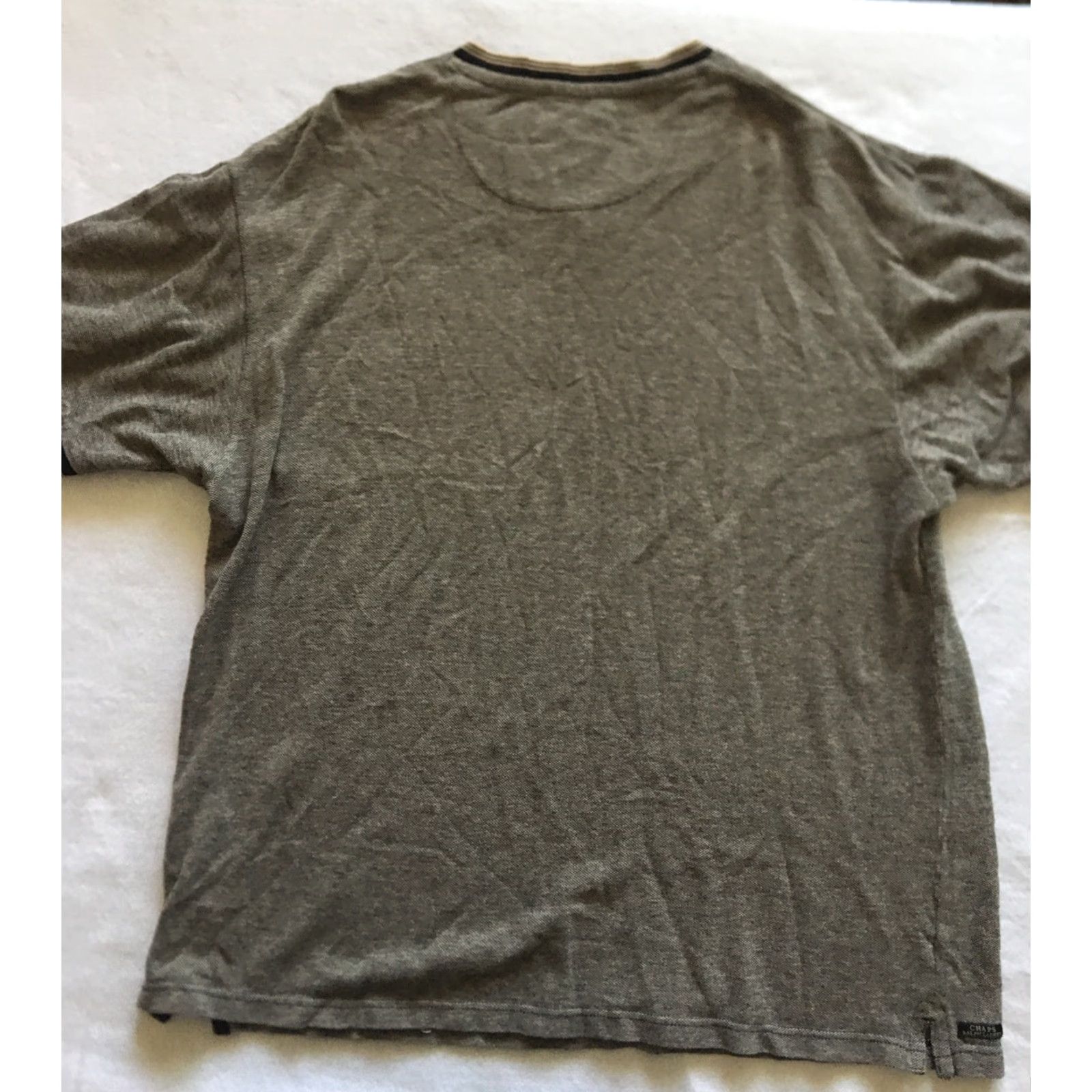 Ralph Lauren Chaps Ralph Lauren Polo Shirt XL Gray V-Neck Short Sleeve Men Polo Shirt B8 Regular Fit Size US XL / EU 56 / 4 - 6 Thumbnail
