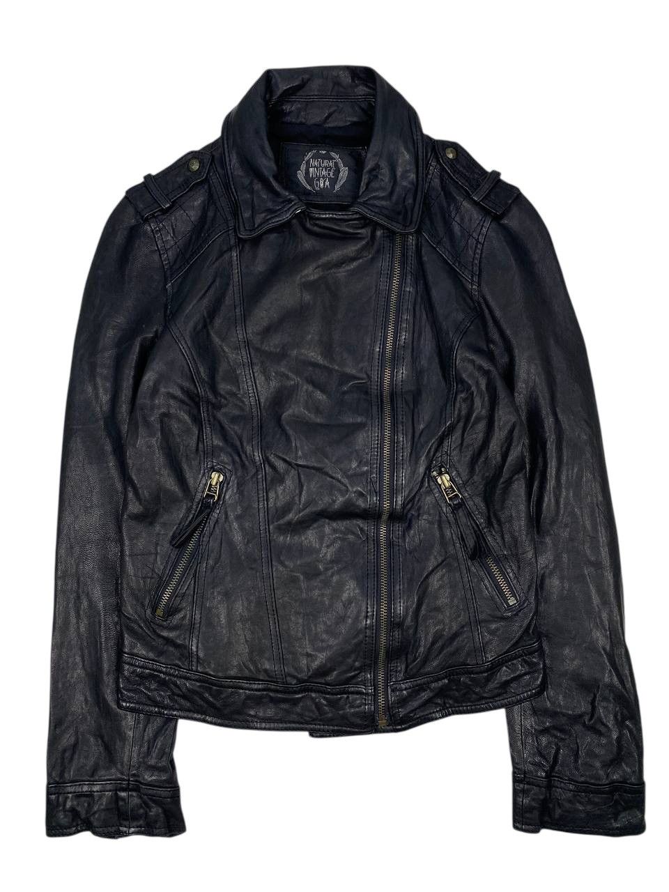 GOA Y2K 2000’s GOA Lamb Leather Riders Jacket Size S / US 4 / IT 40 - 6 Thumbnail