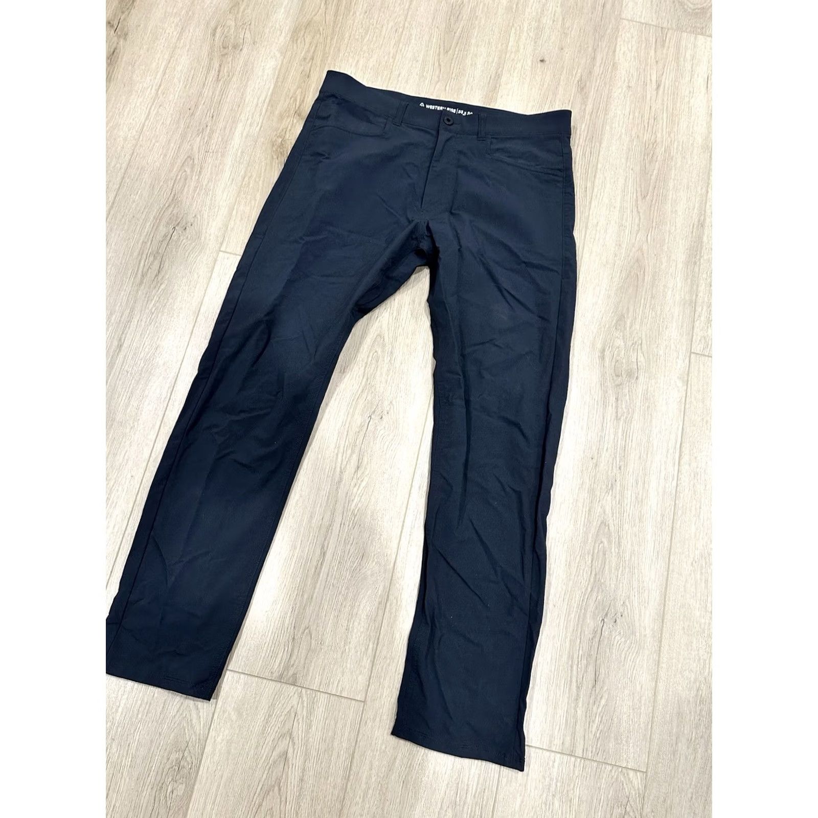 Vintage Western Rise Evolution Pants Mens 33x30 Black Chino Travel Casual Nylon Spandex Breathable Zip Pocket Straight 30 Inseam Regular Fit Mens Size US 33 - 2 Thumbnail