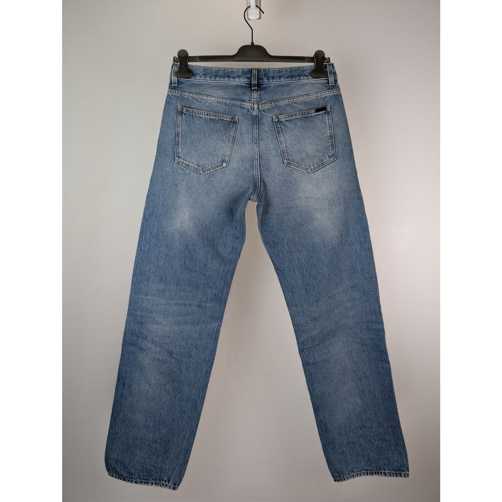 Saint Laurent Paris o1rshd1 Long Extreme Baggy Globe Sky Denim Jeans in Blue Size US 34 / EU 50 - 10 Thumbnail