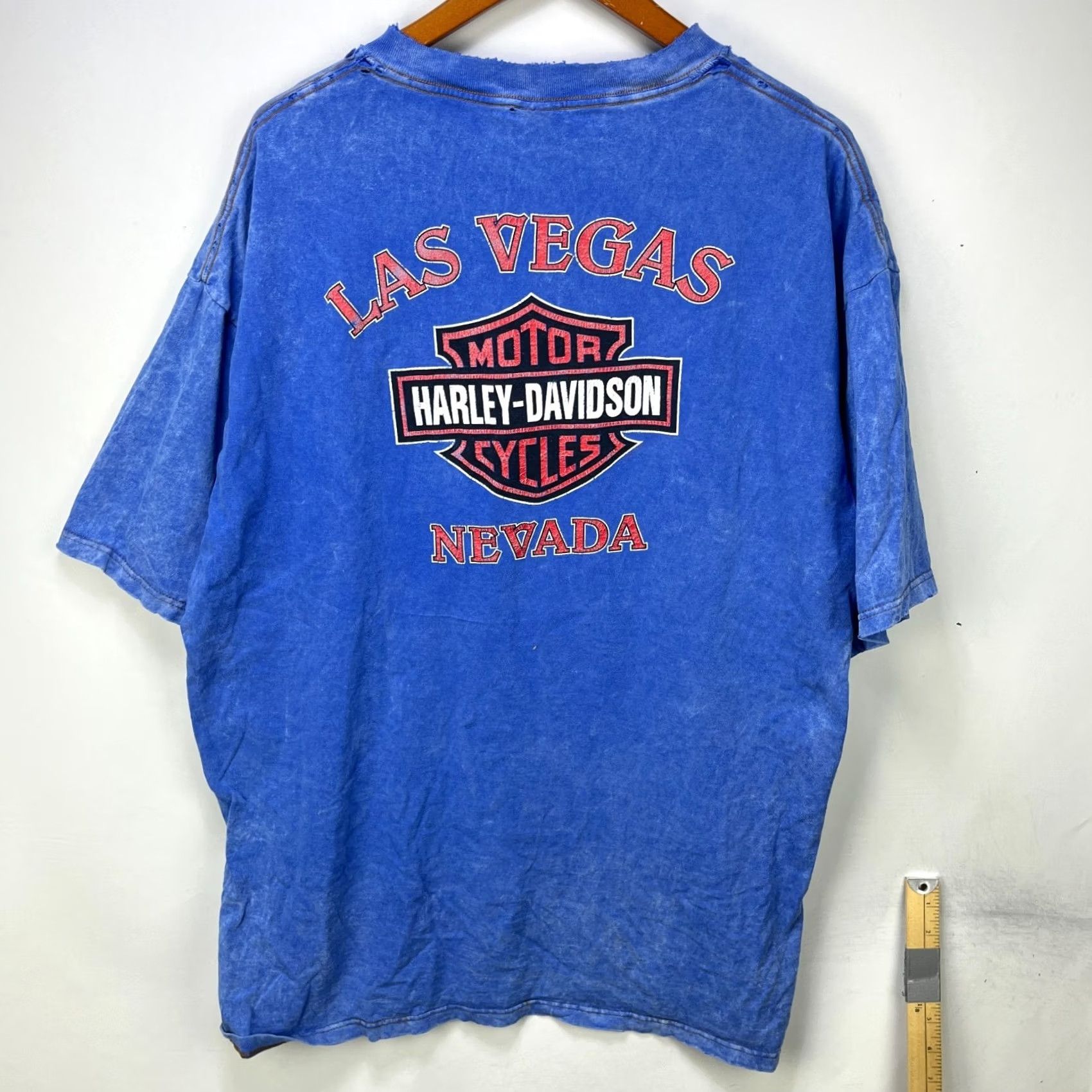 Harley Davidson VINTAGE Harley-Davidson T-Shirt Men 2XL Blue Graphic Print Crew Neck Short Sleeve United States Logo Outdoor Motorcycle Vintage 2000s 2XL Mens Size US XXL / EU 58 / 5 - 2 Thumbnail