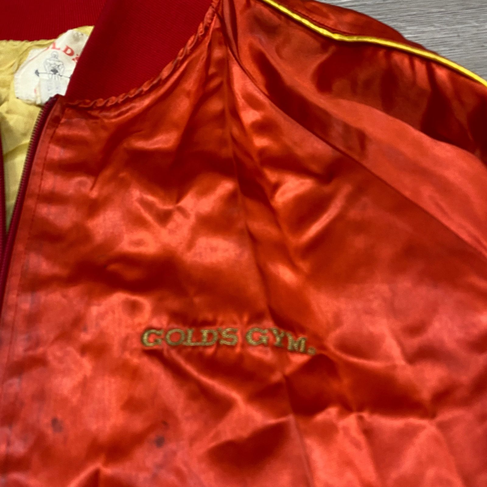 Vintage Rare VTG 70s 80s Golds Gym Satin Bomber 3XL Bodybuilding Size US XXL / EU 58 / 5 - 4 Thumbnail