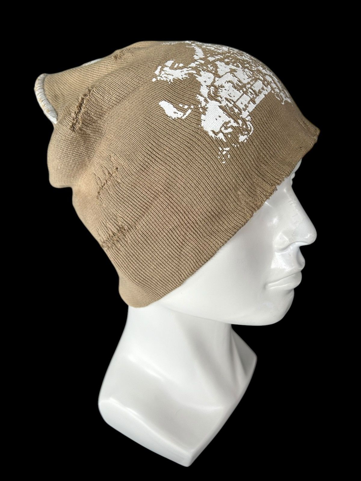Japanese Brand × Kapital × Vintage Japanese Distressed Punk Style Beanie Hats Rare☠️☠️ Size ONE SIZE - 3 Thumbnail