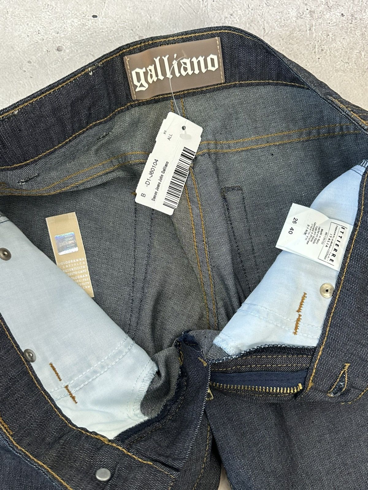 John Galliano NWT Galliano Vintage Made in Italy Dark Grey Women’s Jeans Size 26" / US 2 / IT 38 - 8 Thumbnail