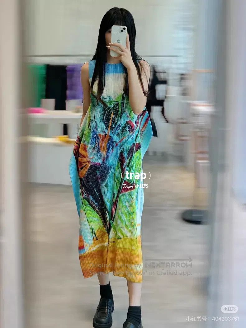 Issey Miyake Issey Miyake Color-block Dress Size L / US 10 / IT 46 - 6 Thumbnail