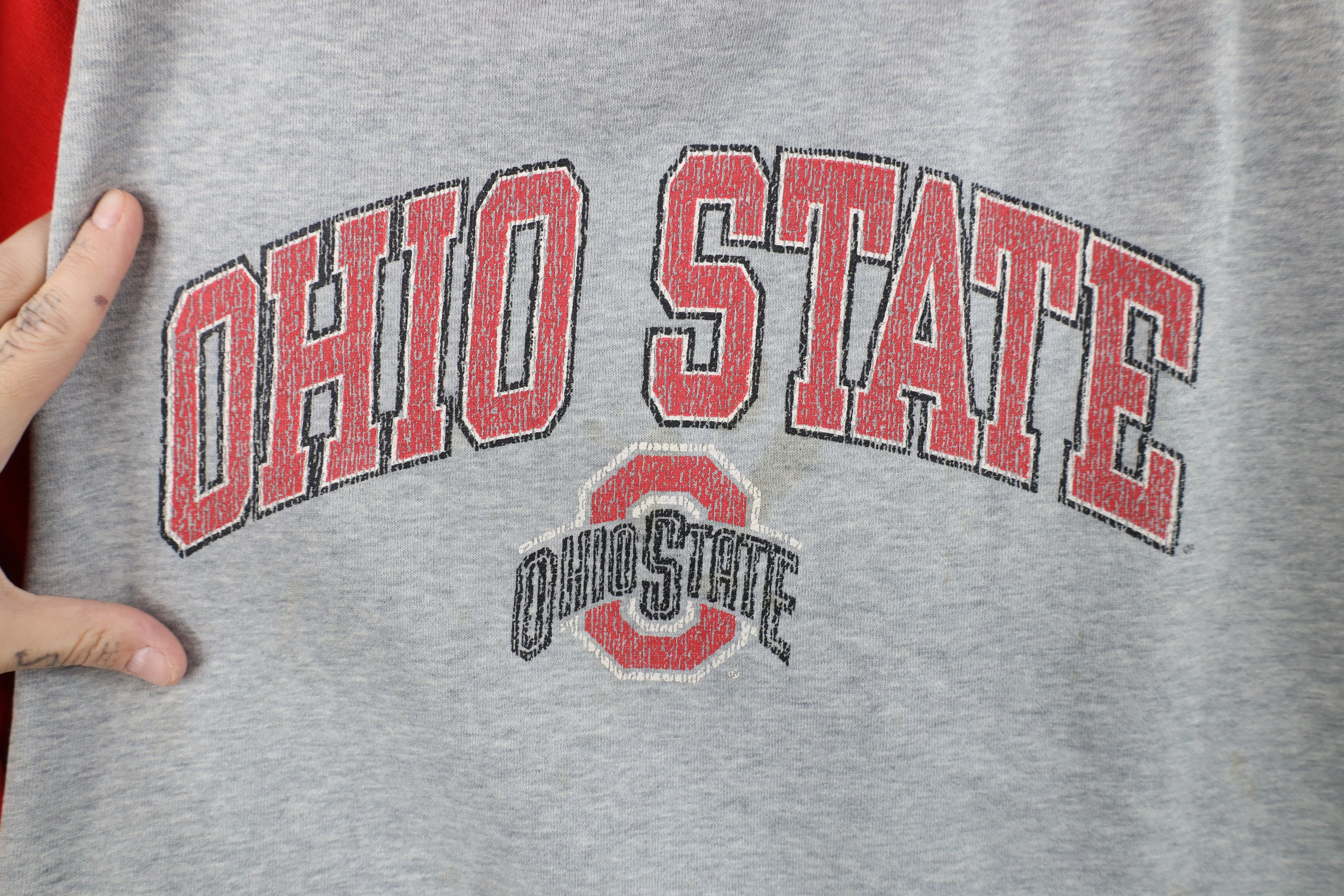 Vintage Vintage 90s Y2K Spell Out Ohio State University Hoodie Gray Size US XXL / EU 58 / 5 - 4 Thumbnail