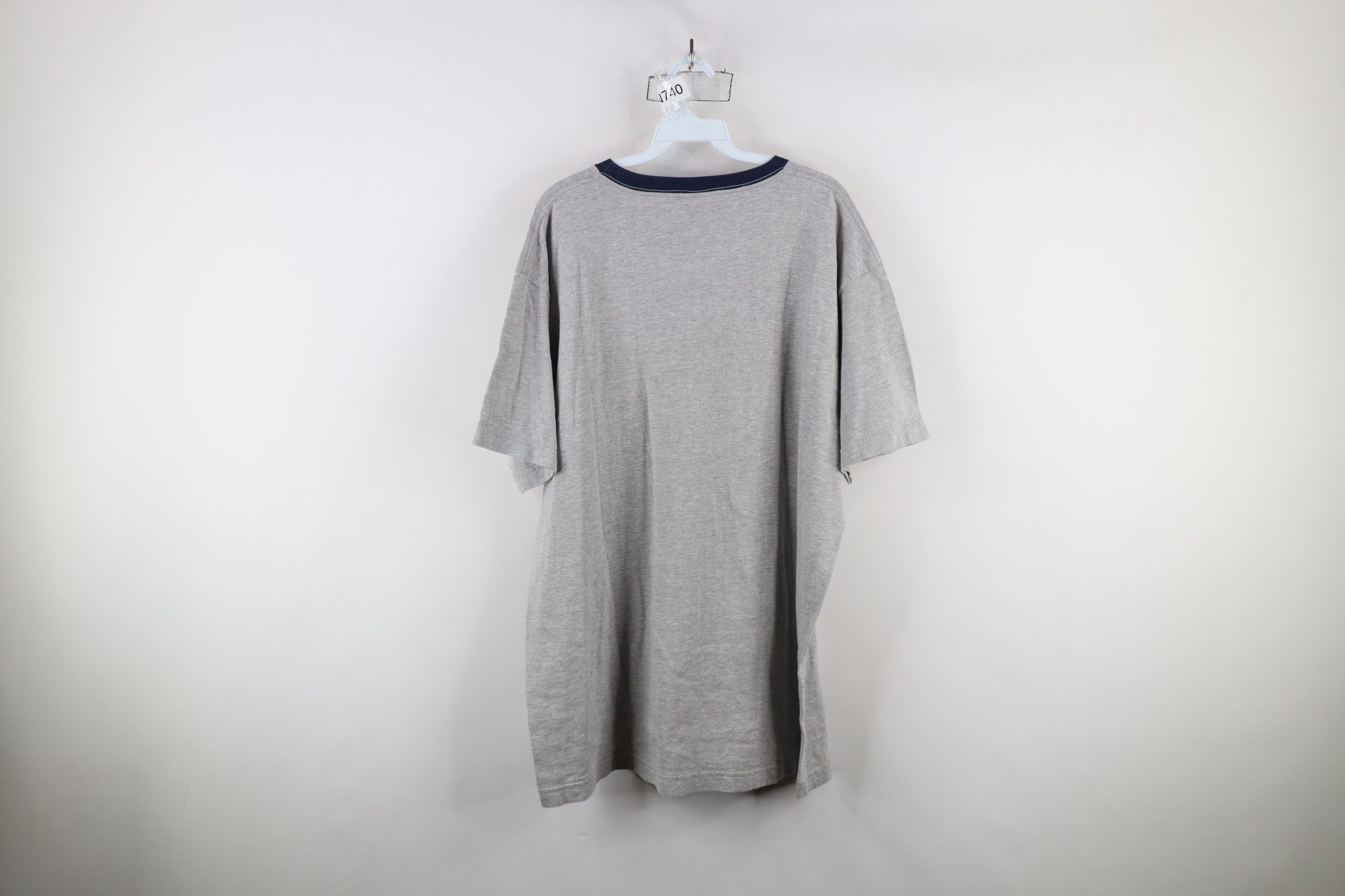 Tommy Hilfiger × Vintage Vintage 90s Tommy Hilfiger Spell Out Baggy Fit T-Shirt Gray Size US L / EU 52-54 / 3 - 9 Thumbnail