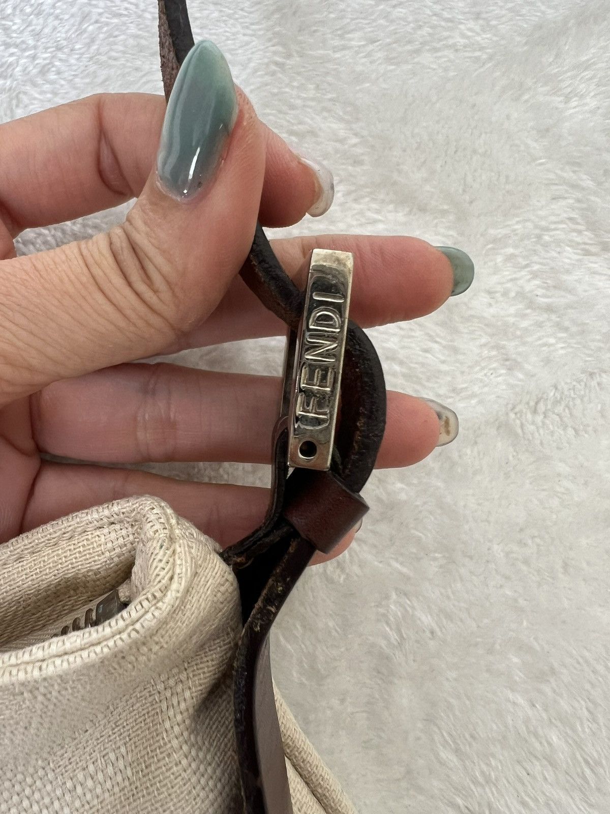 Fendi Fendi Mamma Baguette Ivory Zucca Canvas Size ONE SIZE - 6 Thumbnail