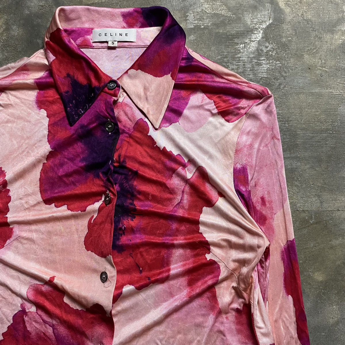 Celine 2000s Floral Shirt Size S / US 4 / IT 40 - 2 Thumbnail