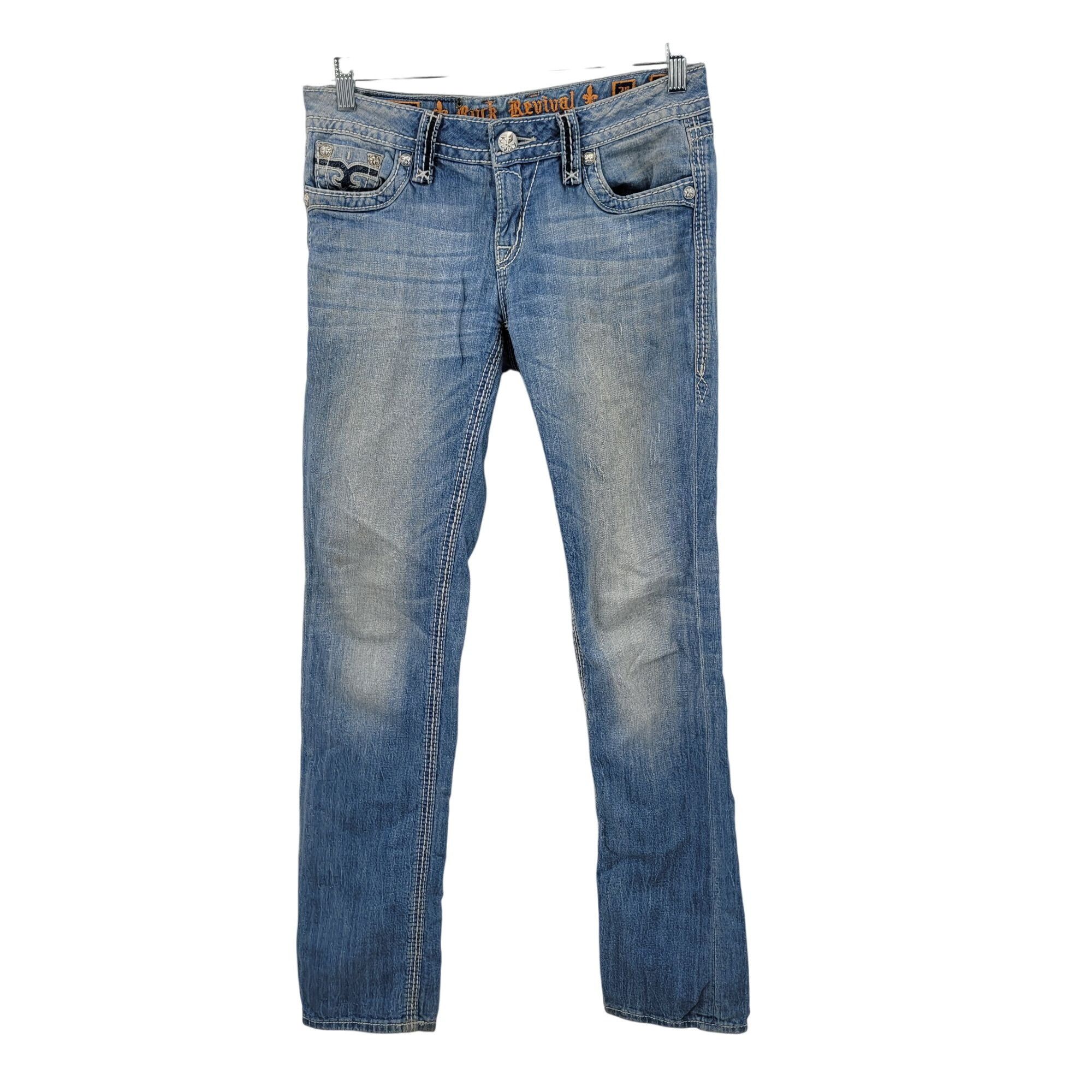 Rock Revival Rock Revival Abbie Straight Leg Low Rise Jeans Women Sz 28 D Size 28" / US 6 / IT 42 - 13 Thumbnail