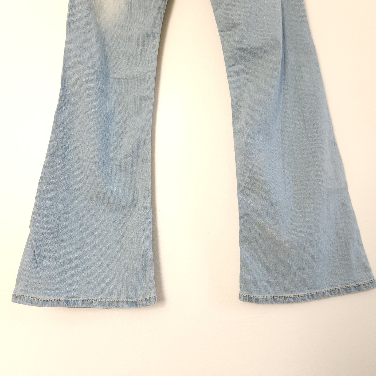 Other Y2K Deadstock Low Rise Flare Angels Light Wash Jeans 7 Size 30" / US 8 / IT 44 - 8 Thumbnail