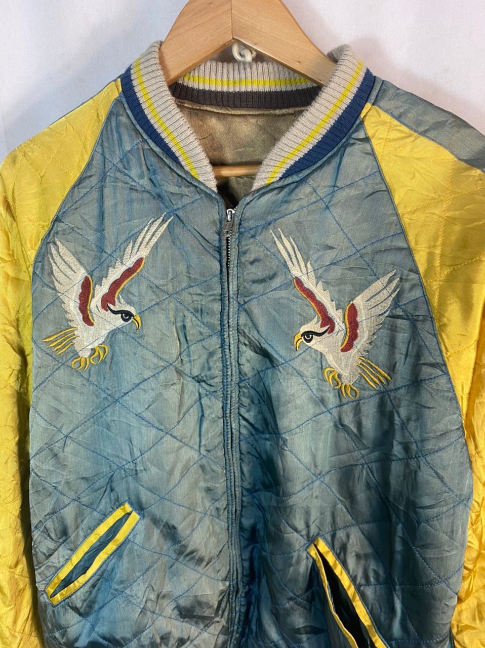 Japanese Brand × Vintage Rare🔥vintage Sukajan reversible rayon jacket by pin ball Size US M / EU 48-50 / 2 - 19 Thumbnail