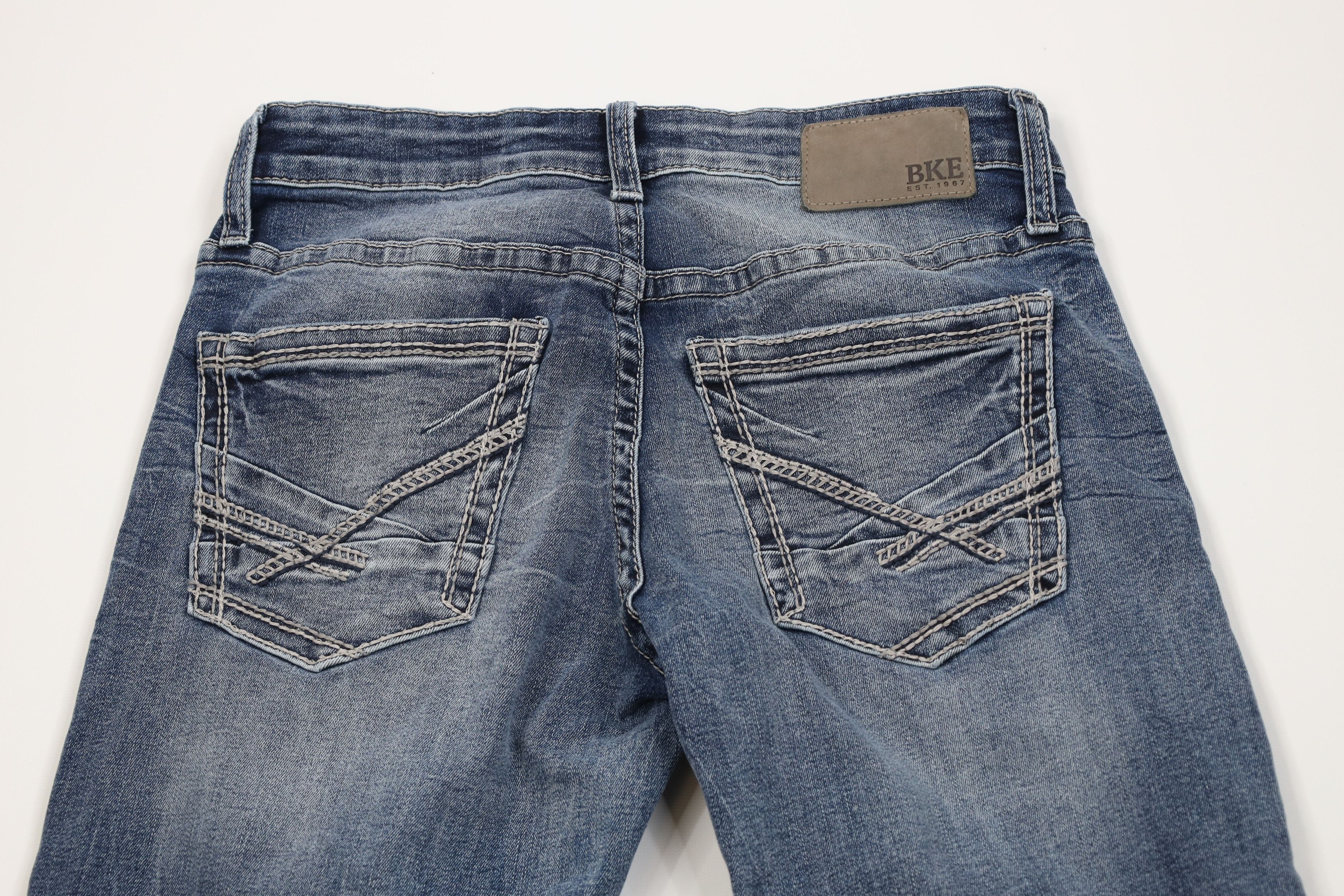 Vintage Buckle BKE Stitch Stretch Jake Bootcut Denim Jeans Blue Size US 28 / EU 44 - 8 Thumbnail