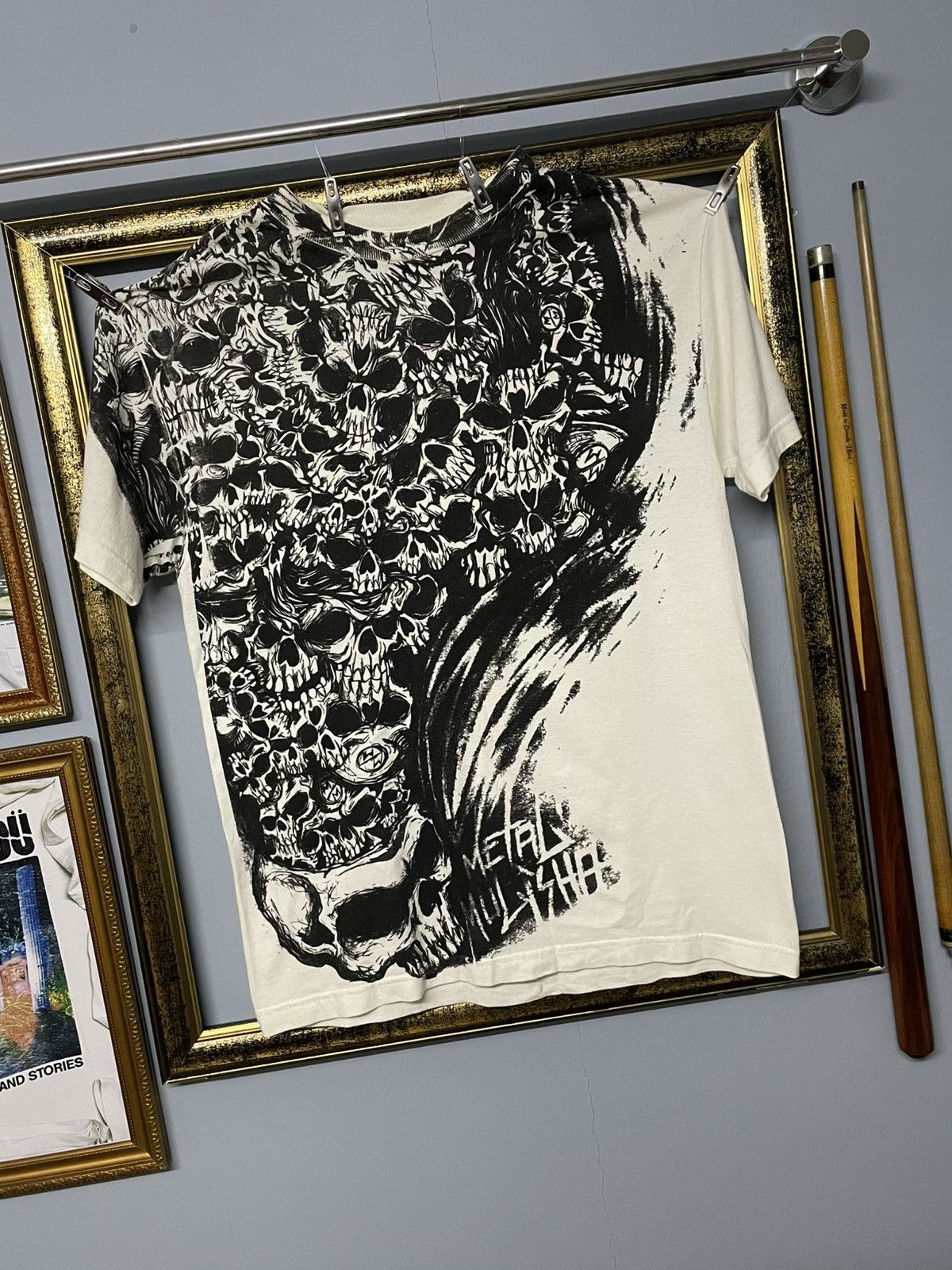 Designer × Japanese Brand × Vintage Vintage 1990s Designer Metal Mulisha Skull Tattoo Tshirt Size US S / EU 44-46 / 1 - 2 Thumbnail