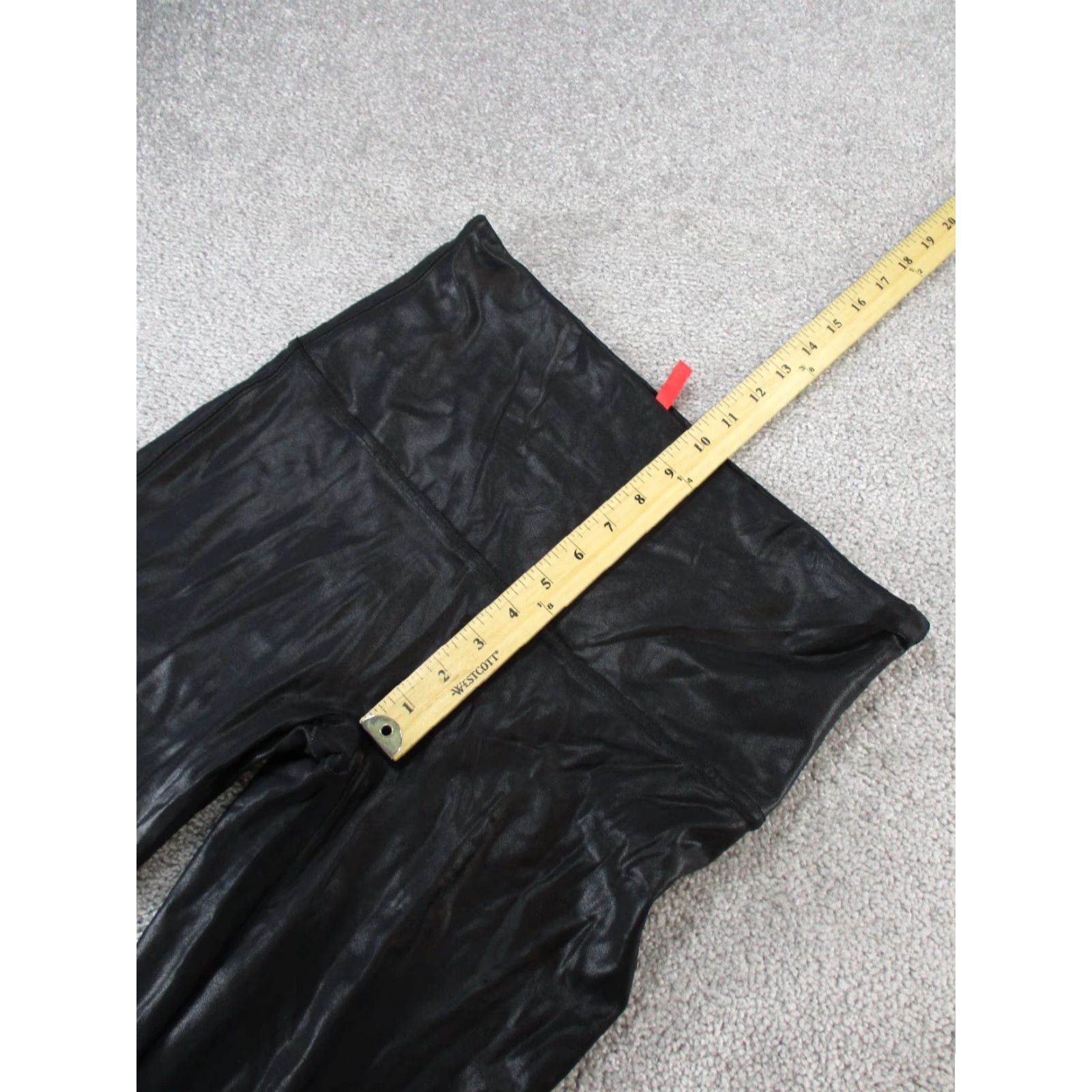 Spanx Spanx Leggings Womens 1X Black Faux Leather Size 40" / US 18 - 5 Thumbnail
