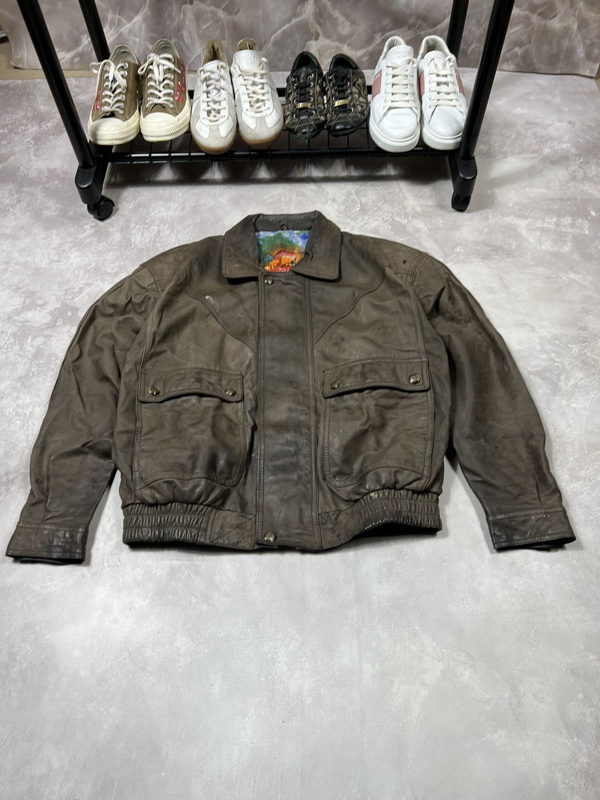Other Vintage Avirex Style Y2k Leather Jacket Size US M / EU 48-50 / 2 - 2 Thumbnail