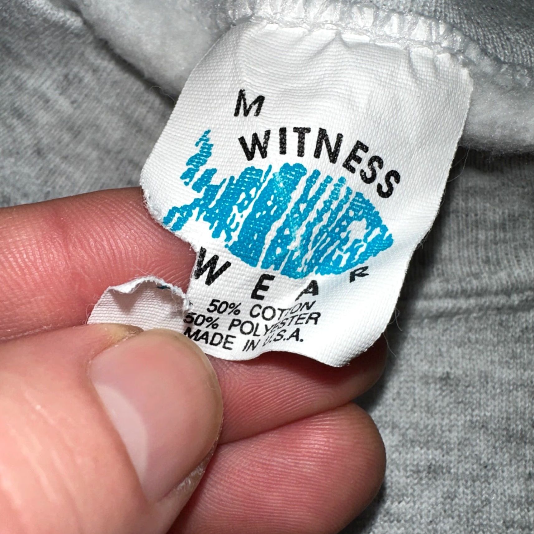 Vintage VINTAGE Witness Wear Sweatshirt Do It Gods Way 90s Gray Crewneck Long Sleeve Men's M 90s Graphic Print Jesus Prayer Love VTG Size US M / EU 48-50 / 2 - 6 Thumbnail