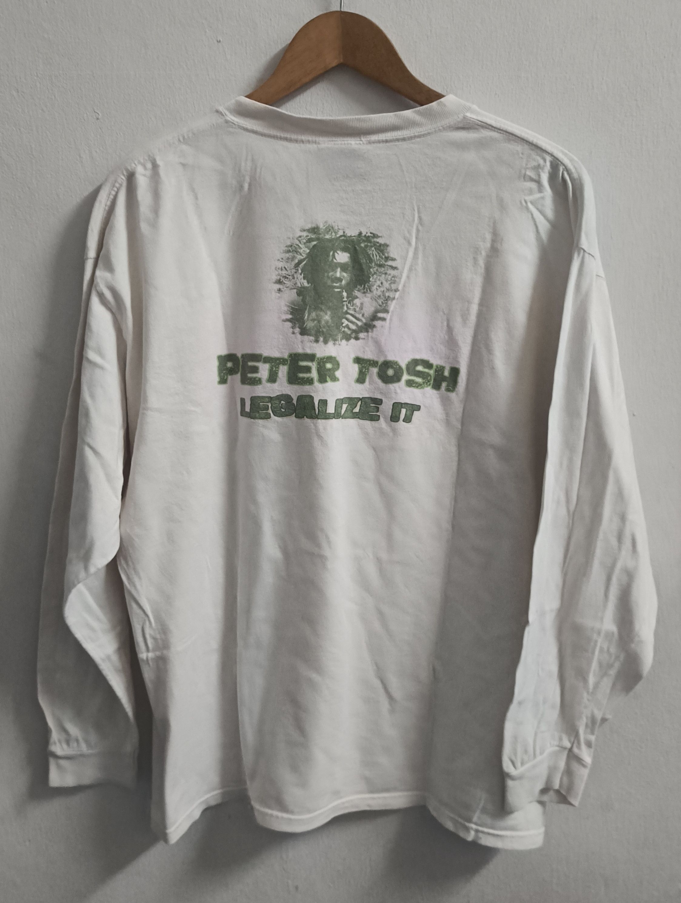 Band Tees 🔥🔥Rare Vintage Peter Tosh Legalize It L/S Tee Size US XL / EU 56 / 4 - 2 Thumbnail
