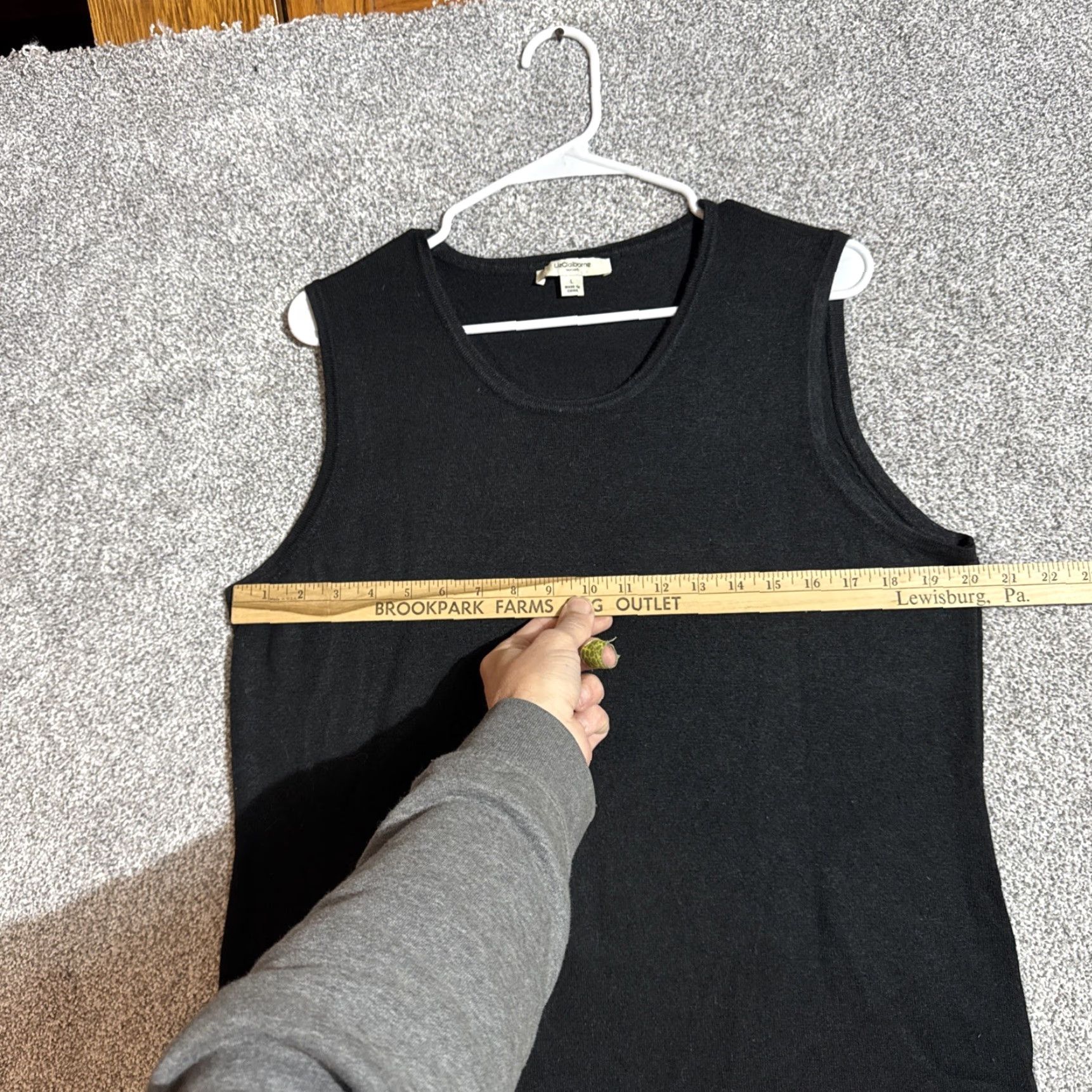 Liz Claiborne Liz Claiborne Knit Dress Bodycon L Women Sleeveless Round Neck Black Solid Vintage No Size L / US 10 / IT 46 - 3 Thumbnail