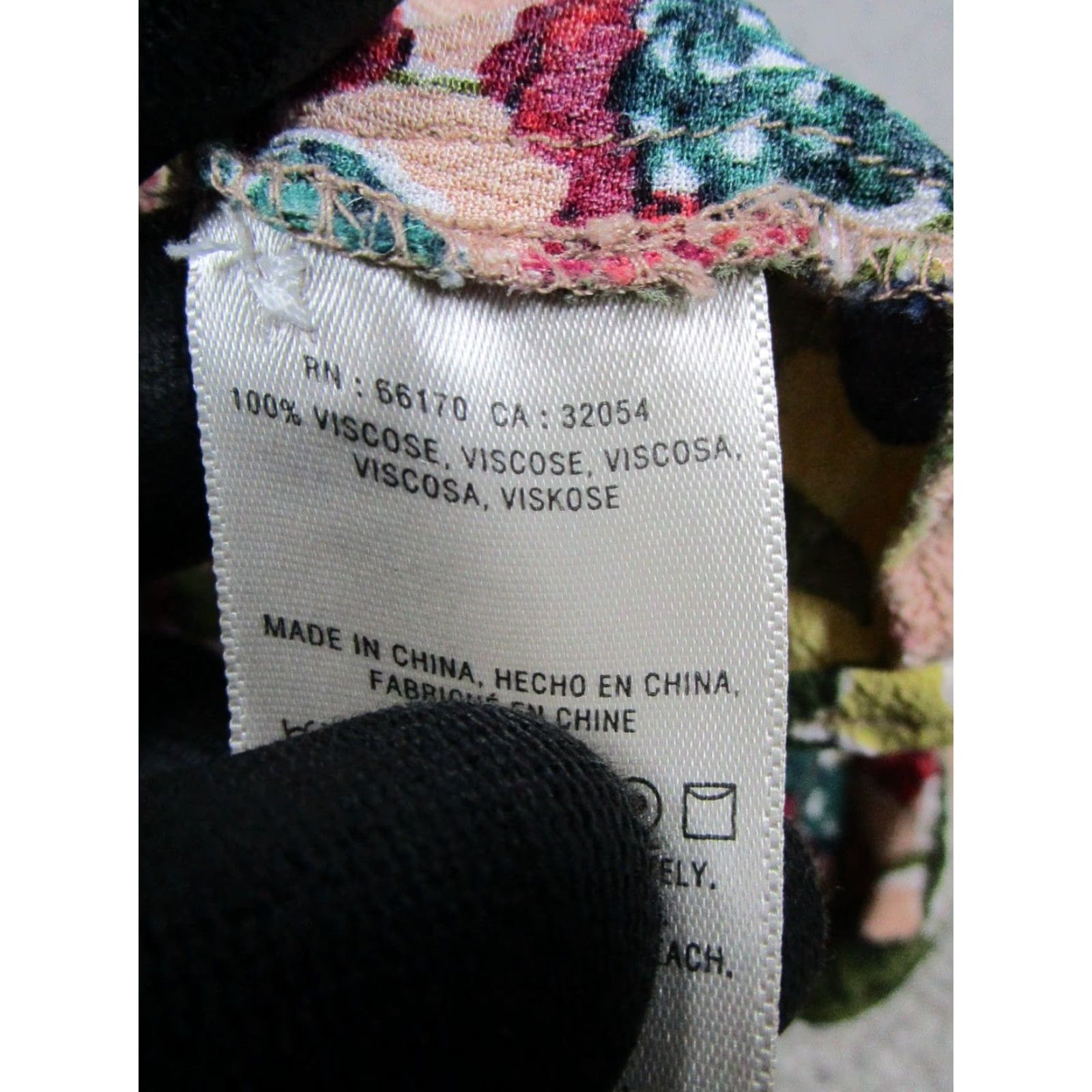 Vintage Meadow Rue Blouse Womens 4 V-Neck Long Sleeve Floral Tie Yellow Pink Blouse Womens Size S / US 4 / IT 40 - 4 Thumbnail