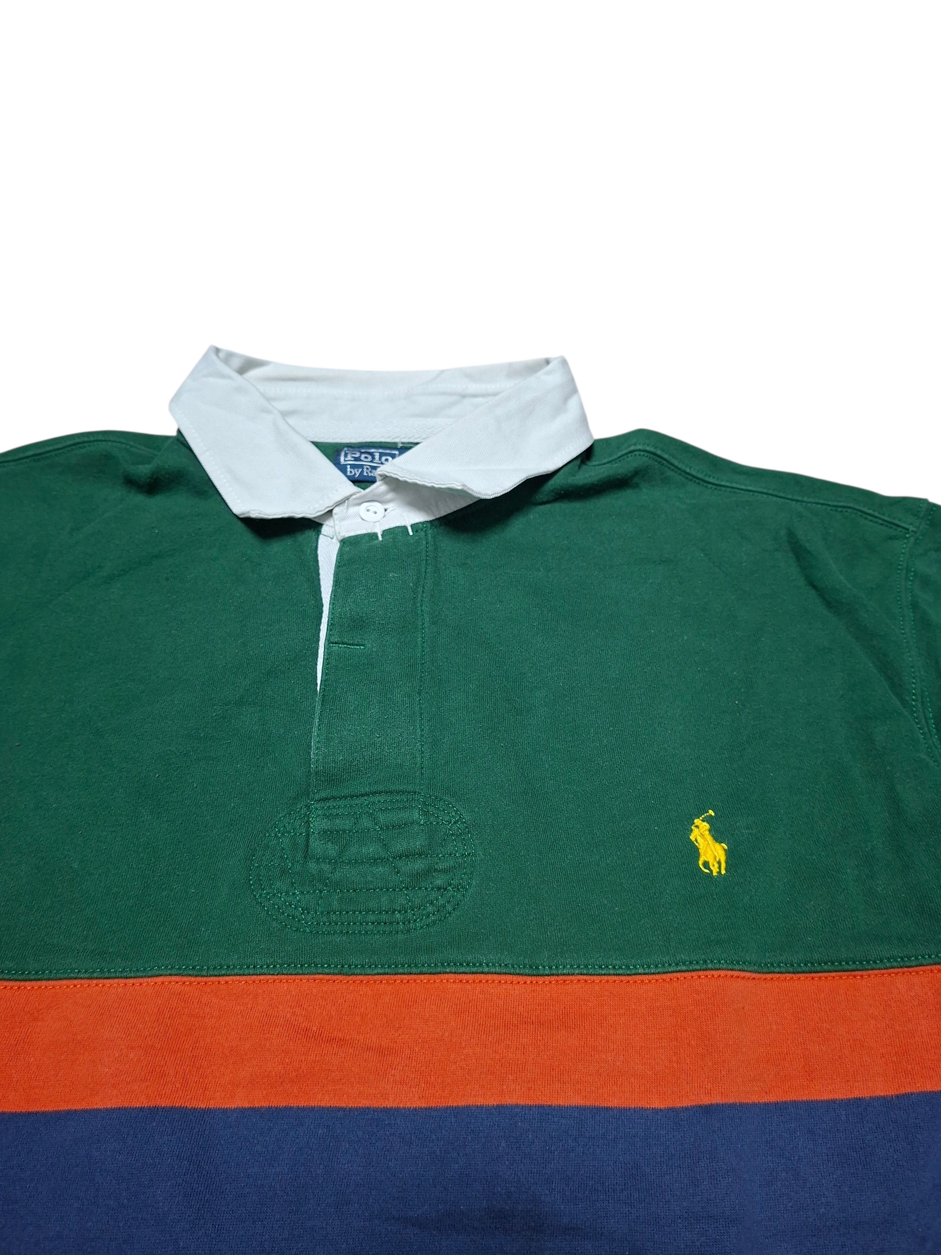 Polo Ralph Lauren POLO RALPH LAUREN VINTAGE LUXURY STRIPED RUGBY SHIRT Size US XXL / EU 58 / 5 - 2 Thumbnail