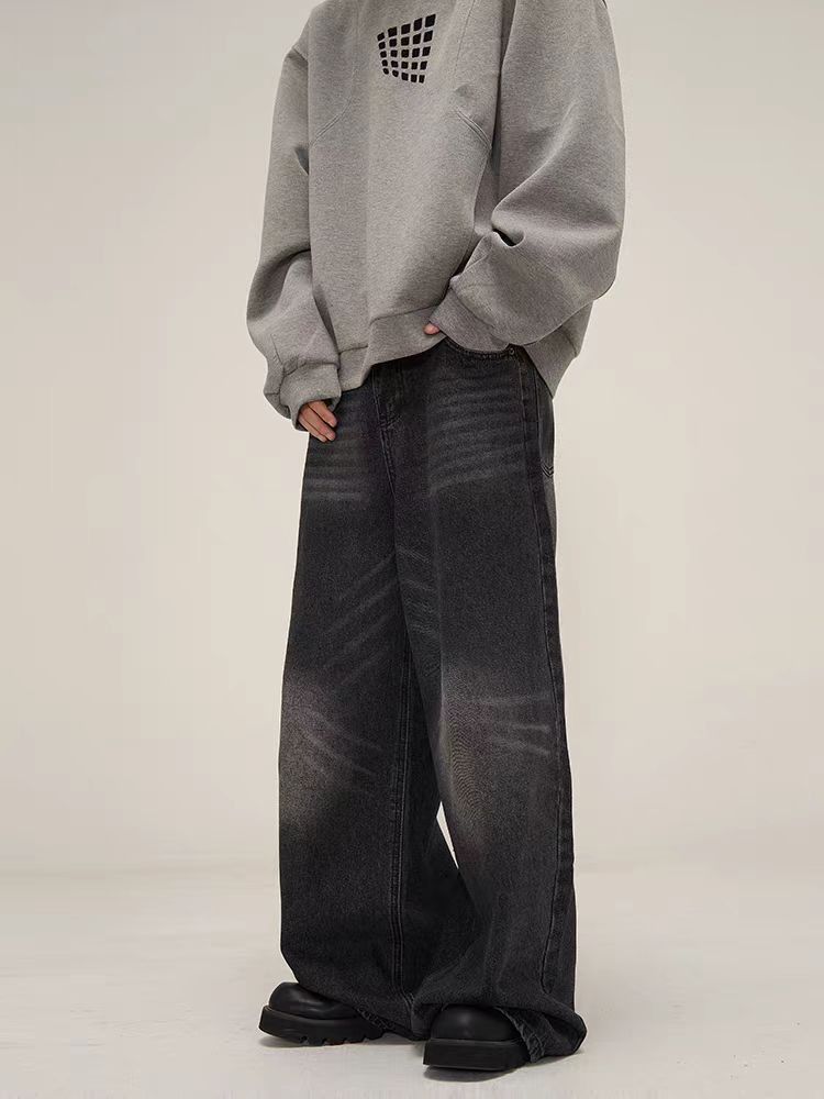 Japanese Brand × Jean Street Hip Hop Washed Loose Jeans Size US 33 - 2 Thumbnail