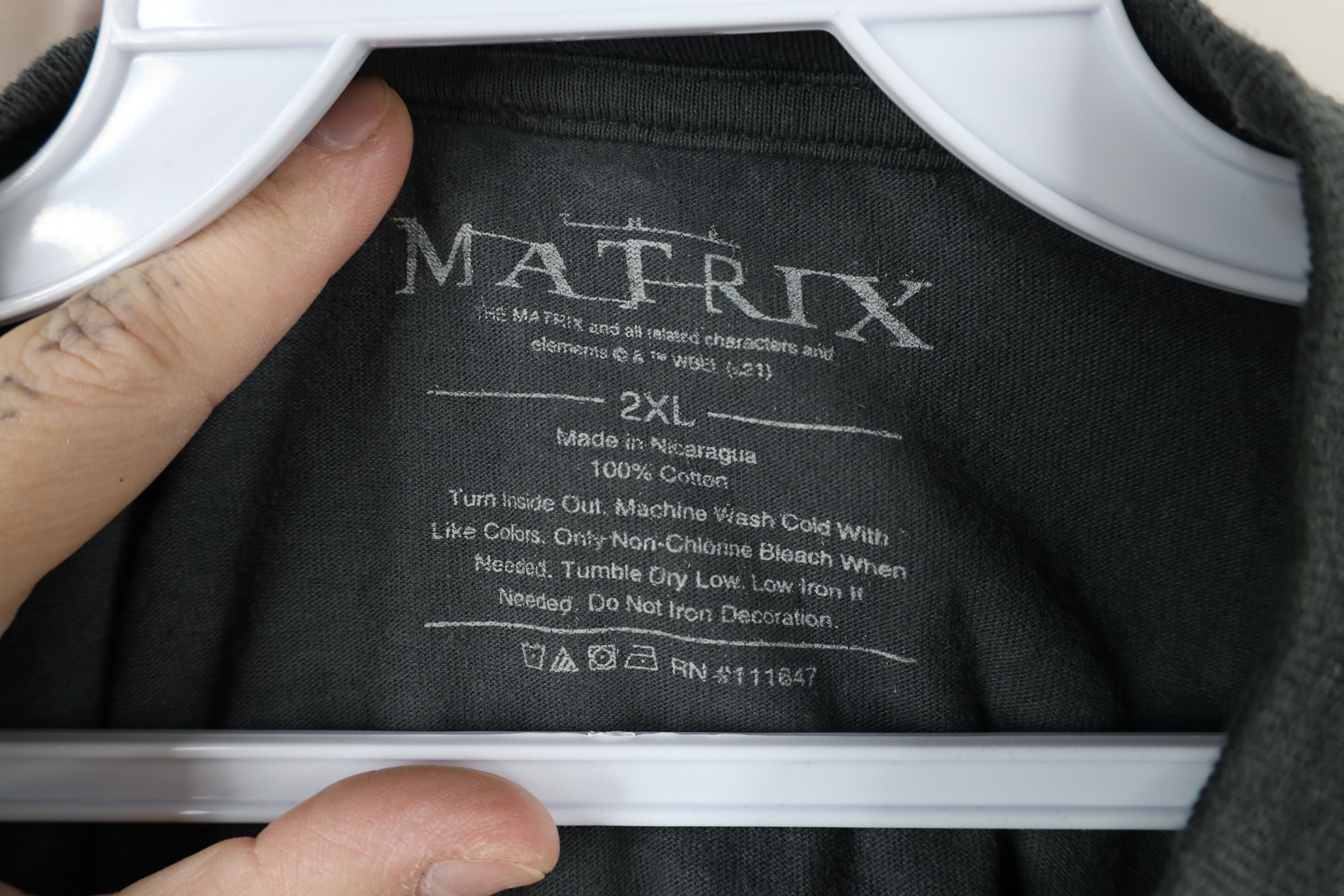 Vintage Vintage Y2K Spell The Matrix Movie Short Sleeve T-Shirt Gray Size US XXL / EU 58 / 5 - 10 Thumbnail