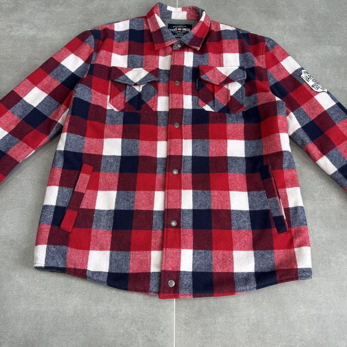 Ecko Unltd. Ecko Unltd. Premium Varsity Jacket Wool Checked Men Size XL Size US XL / EU 56 / 4 - 4 Thumbnail