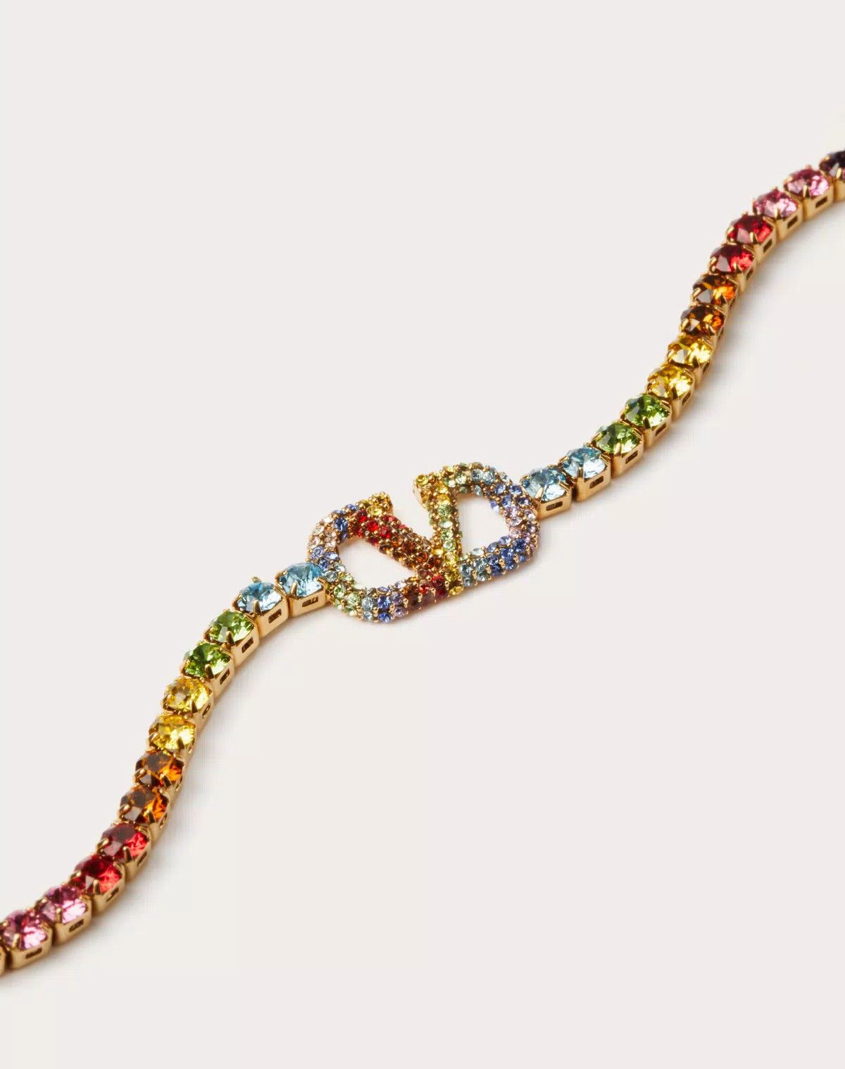 Valentino o1s1wg110426 Size: L / Rainbow Metal And Crystal Bracelet Size ONE SIZE - 2 Thumbnail