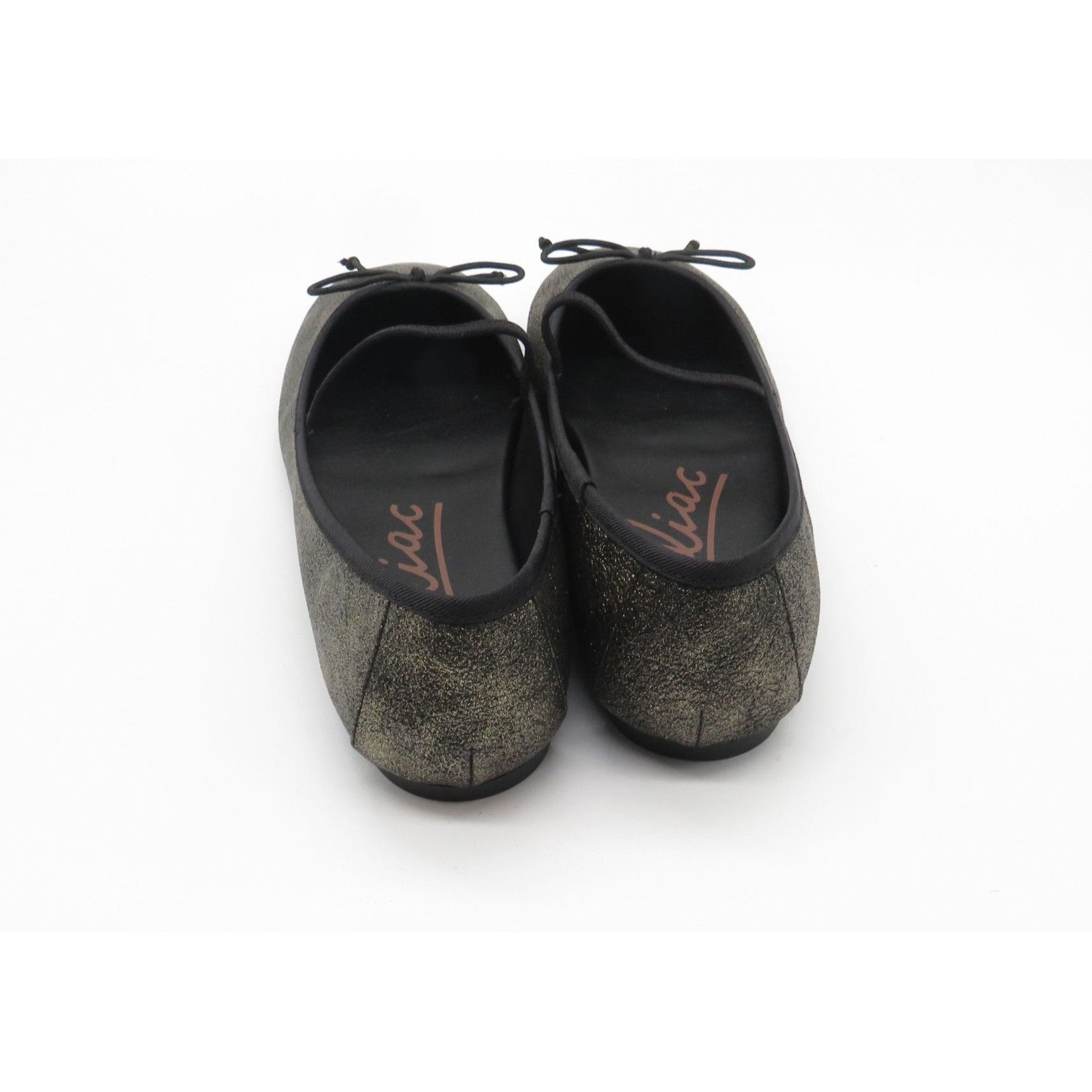 Other Zodiac Women's Glittery Black Ballet Flats With Bow Detail S Size US 7.5 / IT 37.5 - 3 Thumbnail