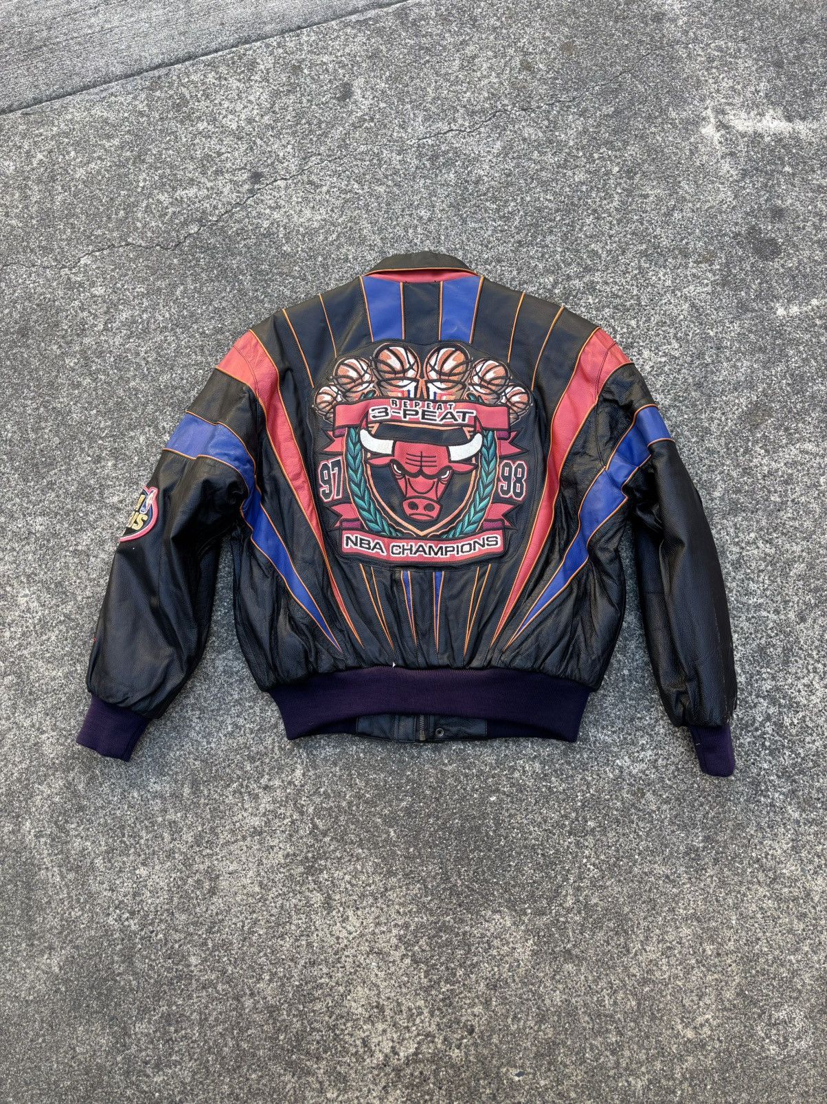 vintage USA製　jeff hamilton Chicago Bulls VTG Original Jeff Hamilton Leather Jacket 1991 Chicago Bulls