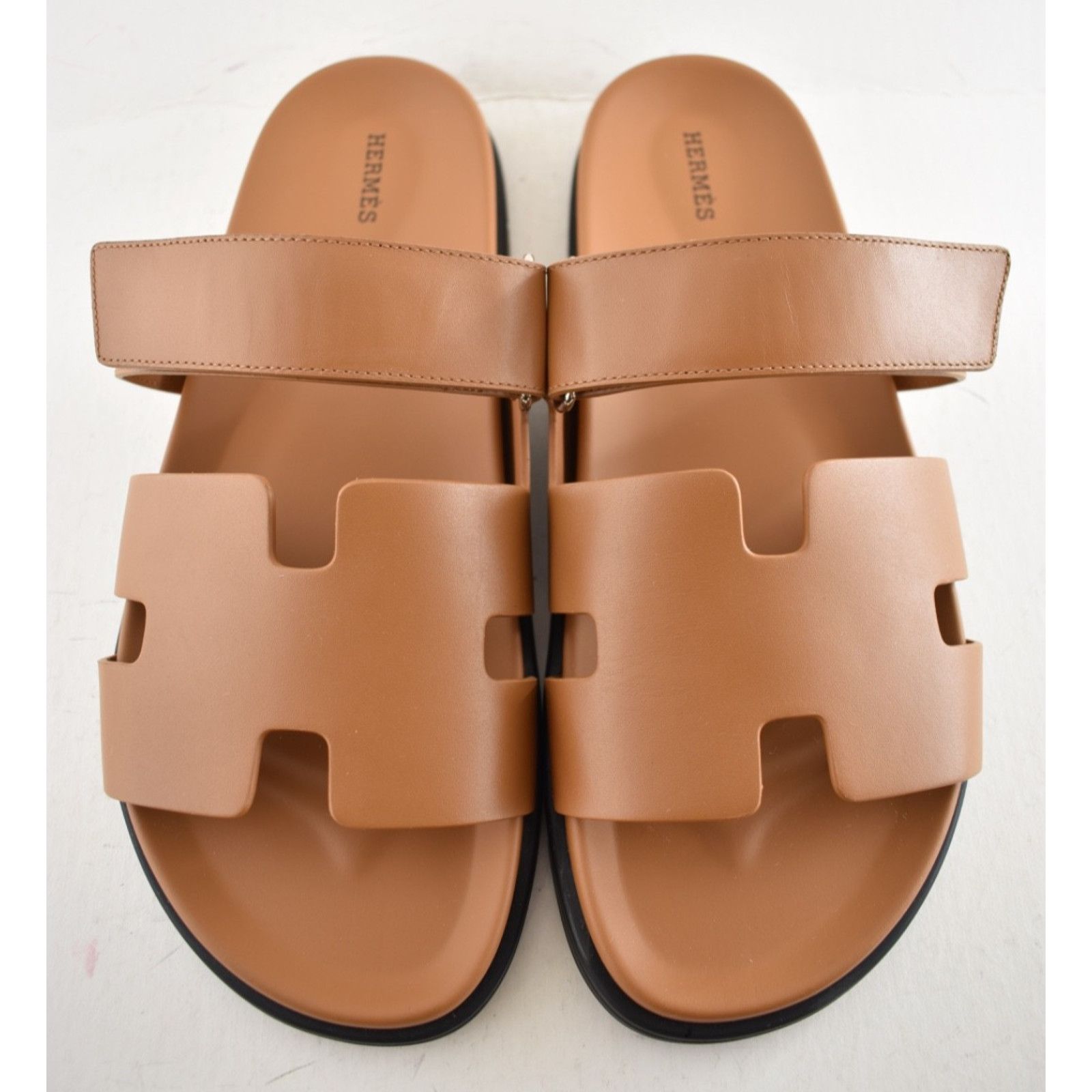 Hermes Hermes Chypre Sandal Mens Naturel Leather H Logo Flat 45 12 Size US 12 / EU 45 - 6 Thumbnail