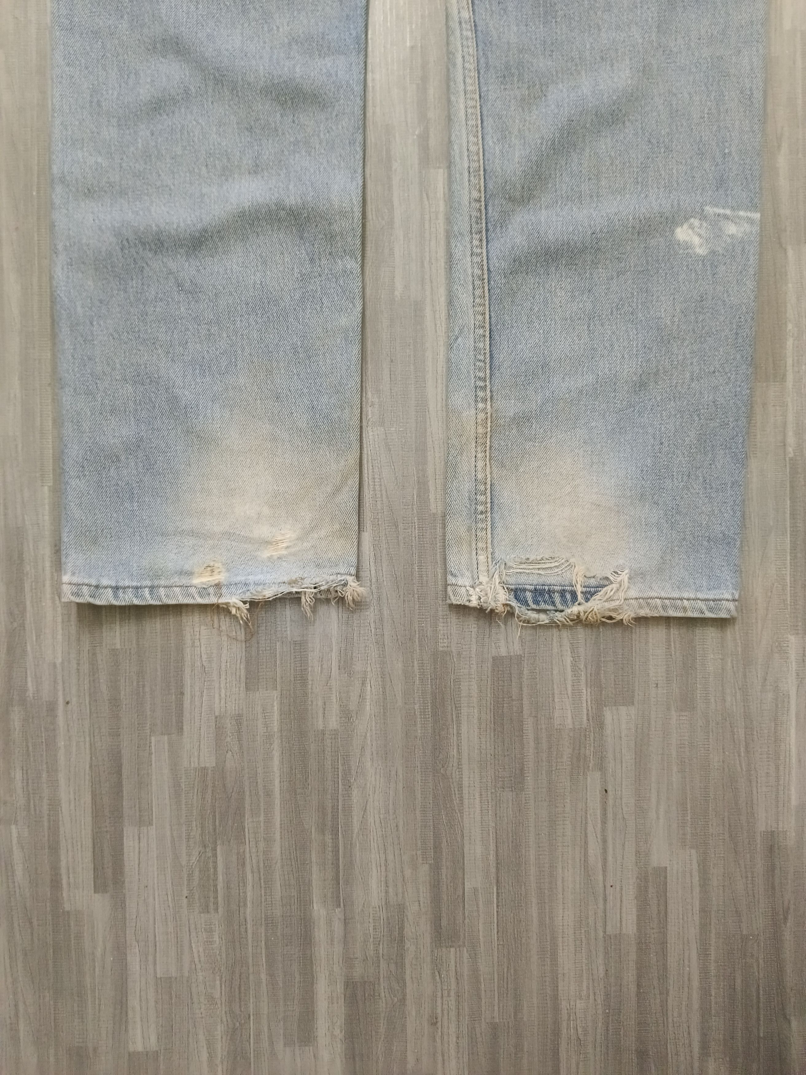 Levi's Vintage Clothing × Vintage SICK DISTRESSED LEVIS 501 90s DENIM PANTS Size US 30 / EU 46 - 9 Thumbnail