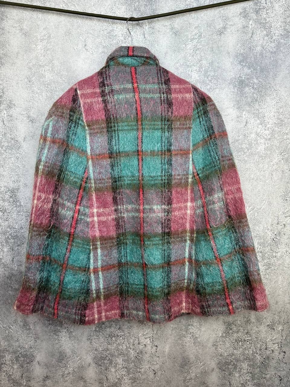 Designer Andrew Stewart 80s Mohair Wool Tartan Sleeveless Coat+Hat Size L / US 10 / IT 46 - 2 Thumbnail
